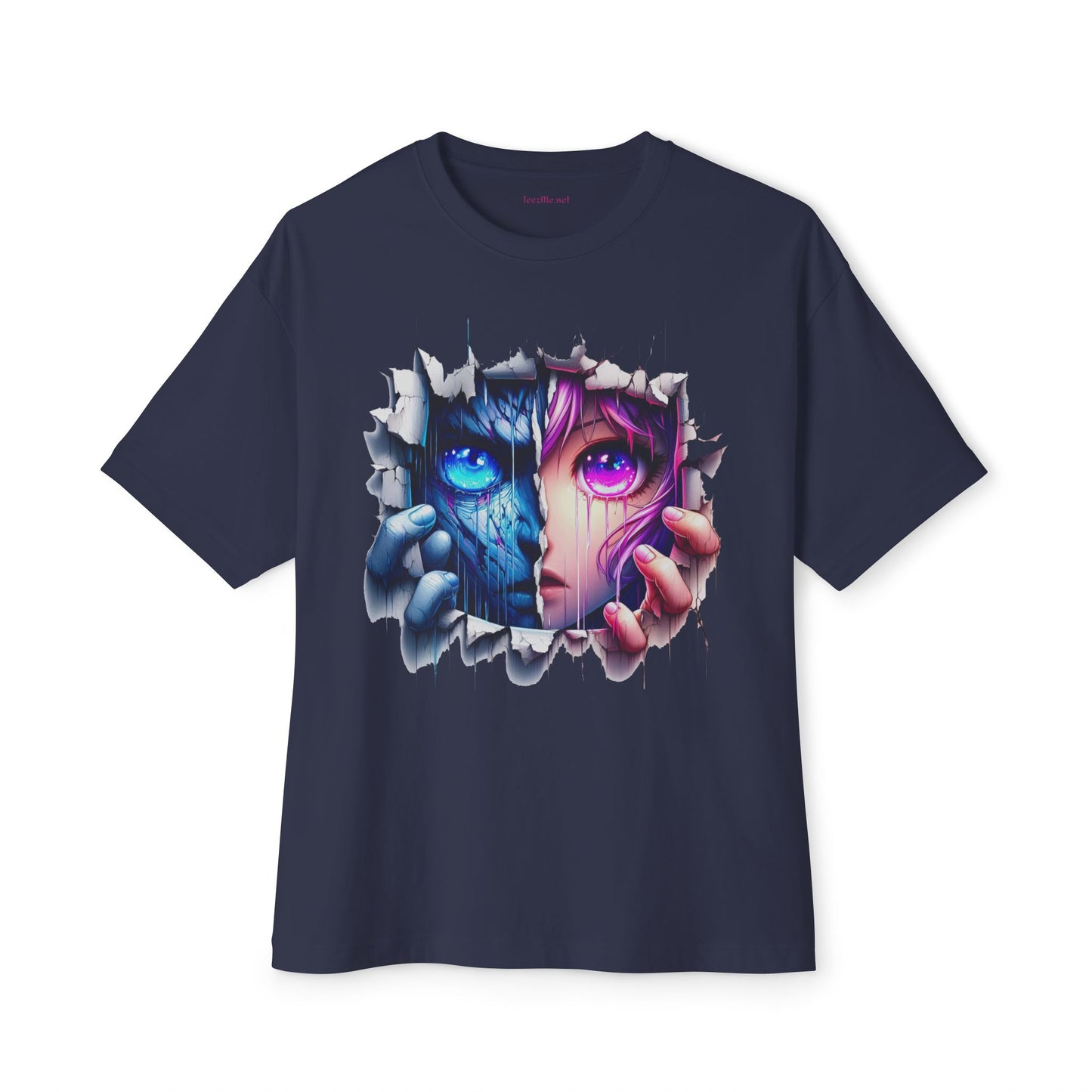 Anime Girl Eyes Unisex Oversized Boxy Tee