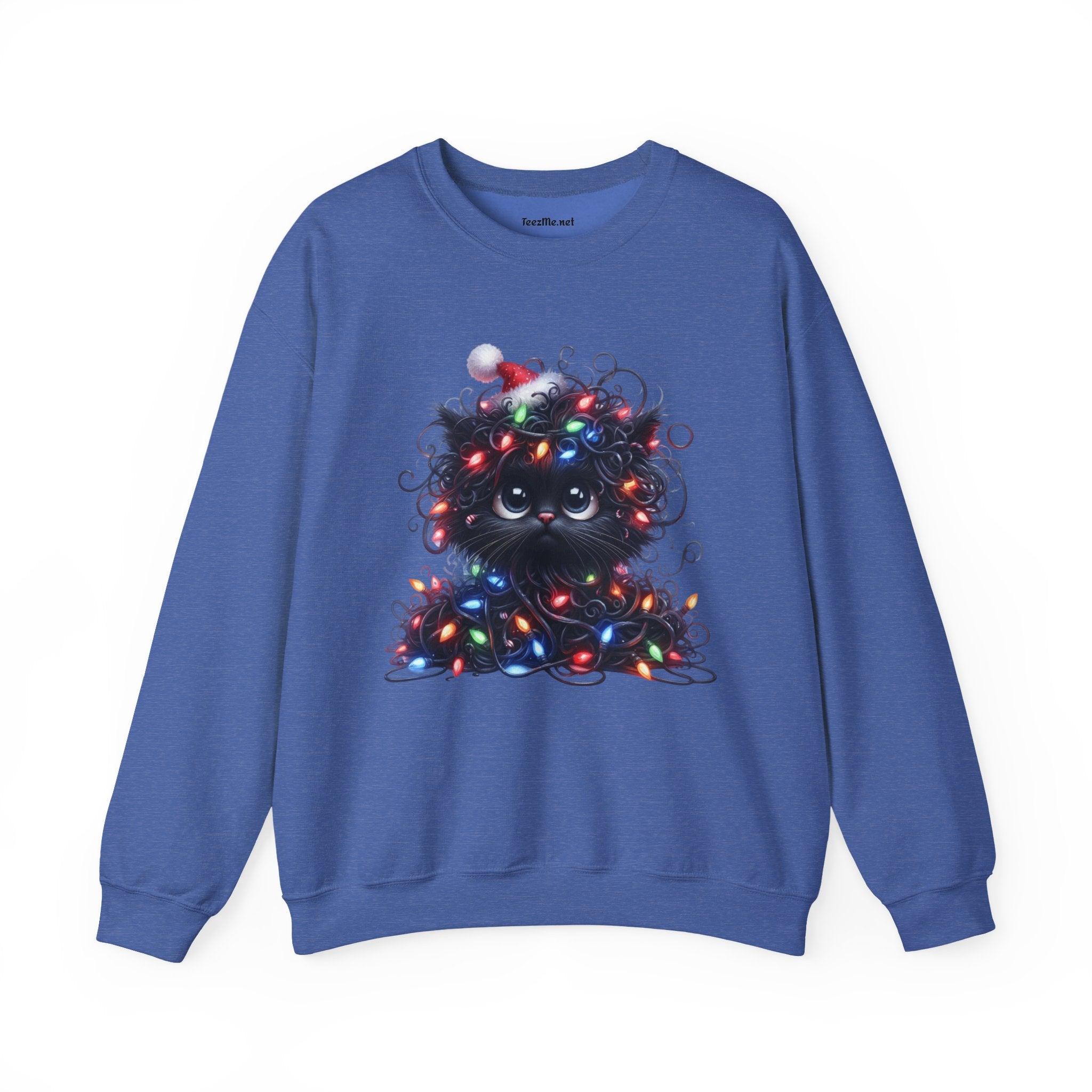 Funny Christmas Black Cat 03 Unisex Heavy Blend™ Crewneck Sweatshirt
