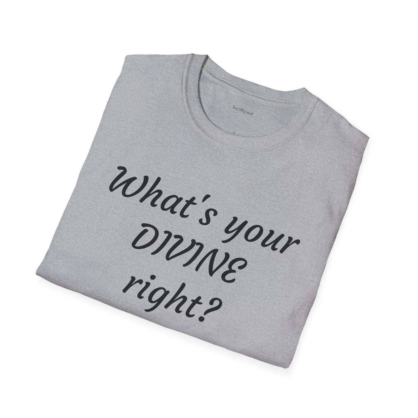 What's your DIVINE right? - Unisex Softstyle T-Shirt 100% Cotton Graphic