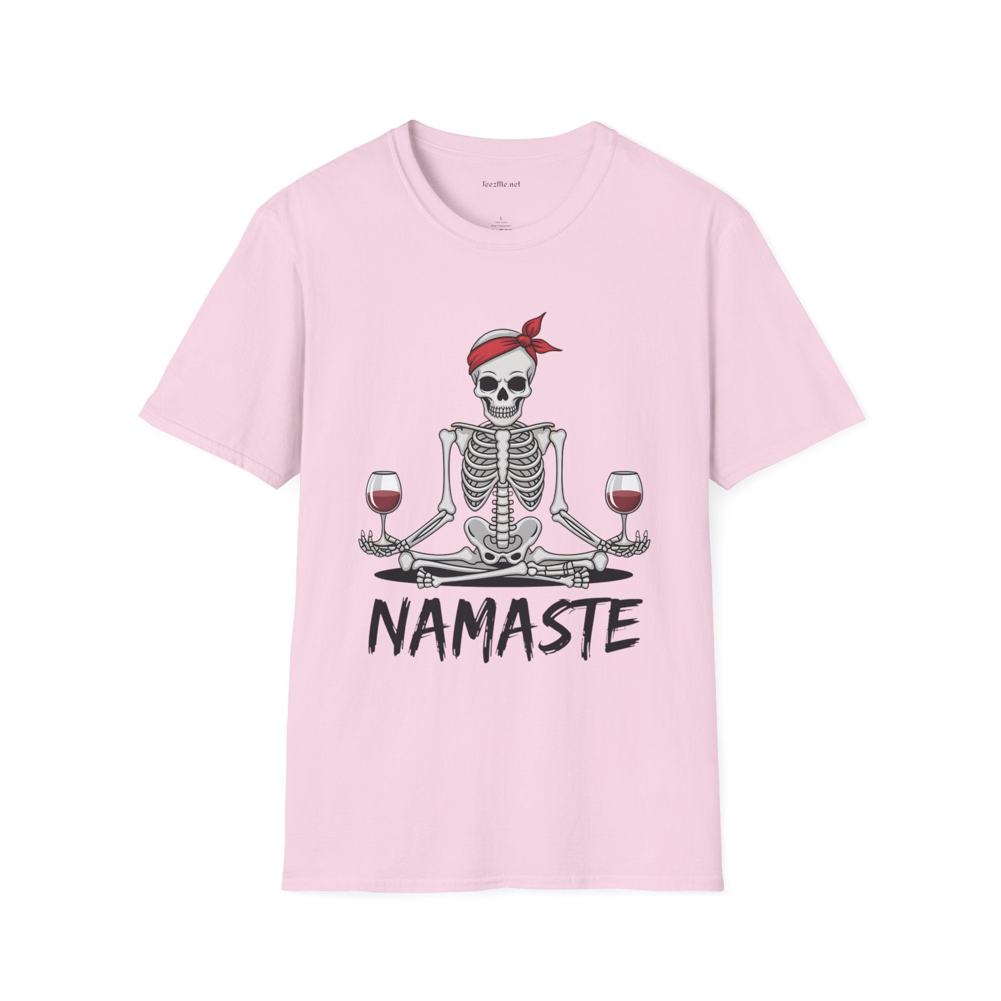 Namaste Skeleton - Unisex Softstyle T-Shirt 100% Cotton Graphic