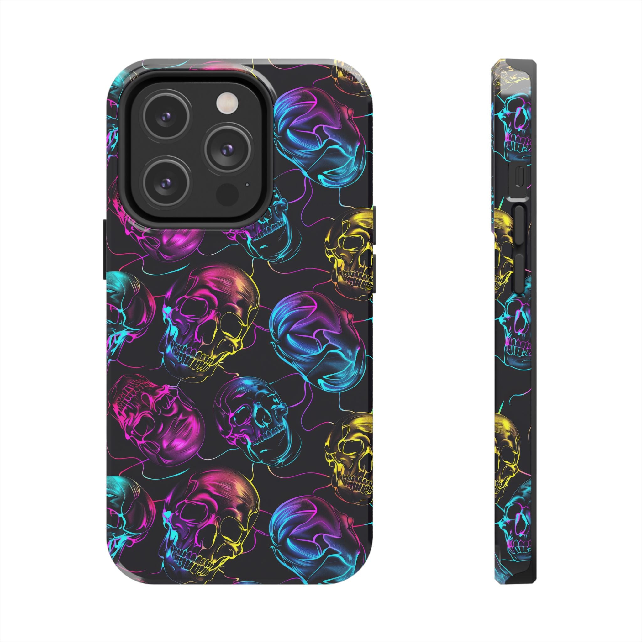 Neon Skull Cell Phone Case Tough Phone Cases