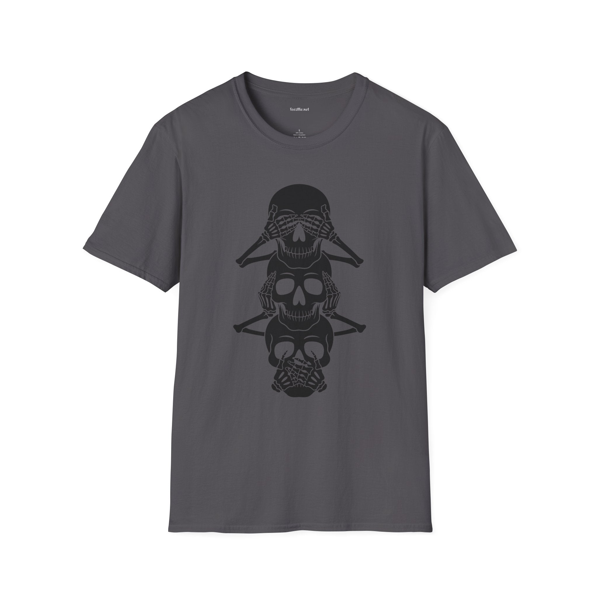 See Hear Speak No Evil Unisex Softstyle T-Shirt 100% Cotton Graphic