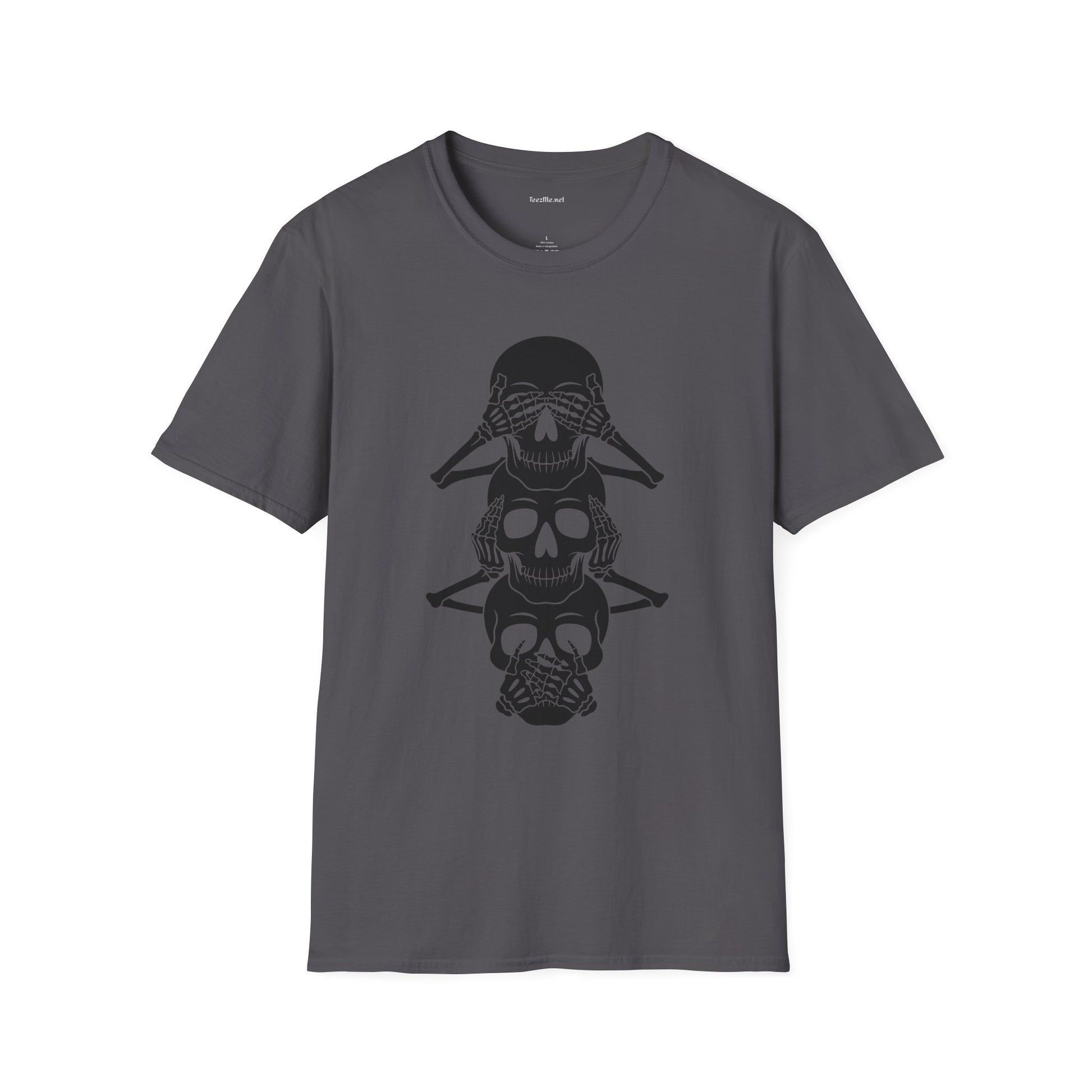See Hear Speak No Evil Unisex Softstyle T-Shirt 100% Cotton Graphic