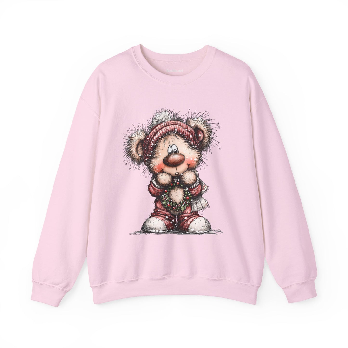 Whimsical Christmas Bear 01 Unisex Heavy Blend™ Crewneck Sweatshirt