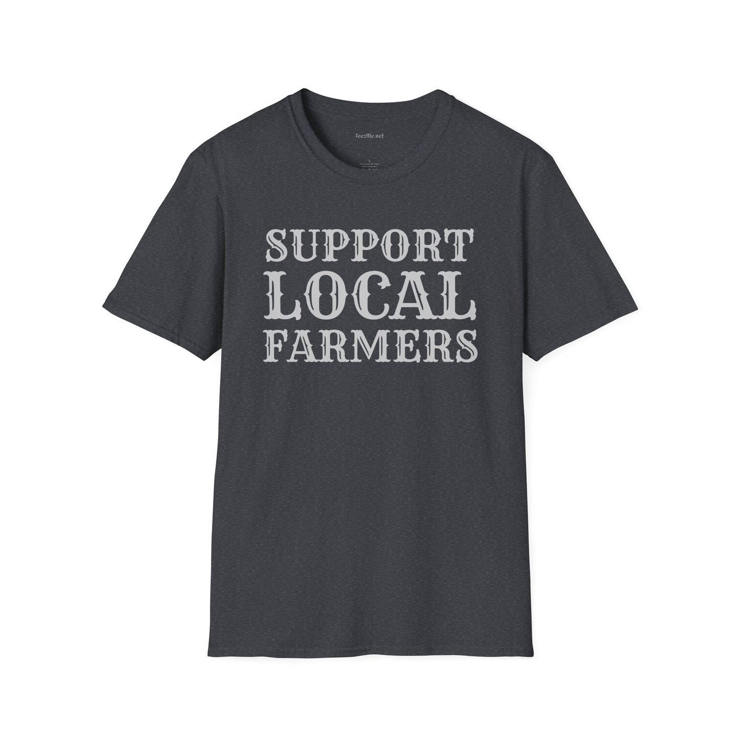 Support Local Farmers 02 Unisex Softstyle T-Shirt 100% Cotton