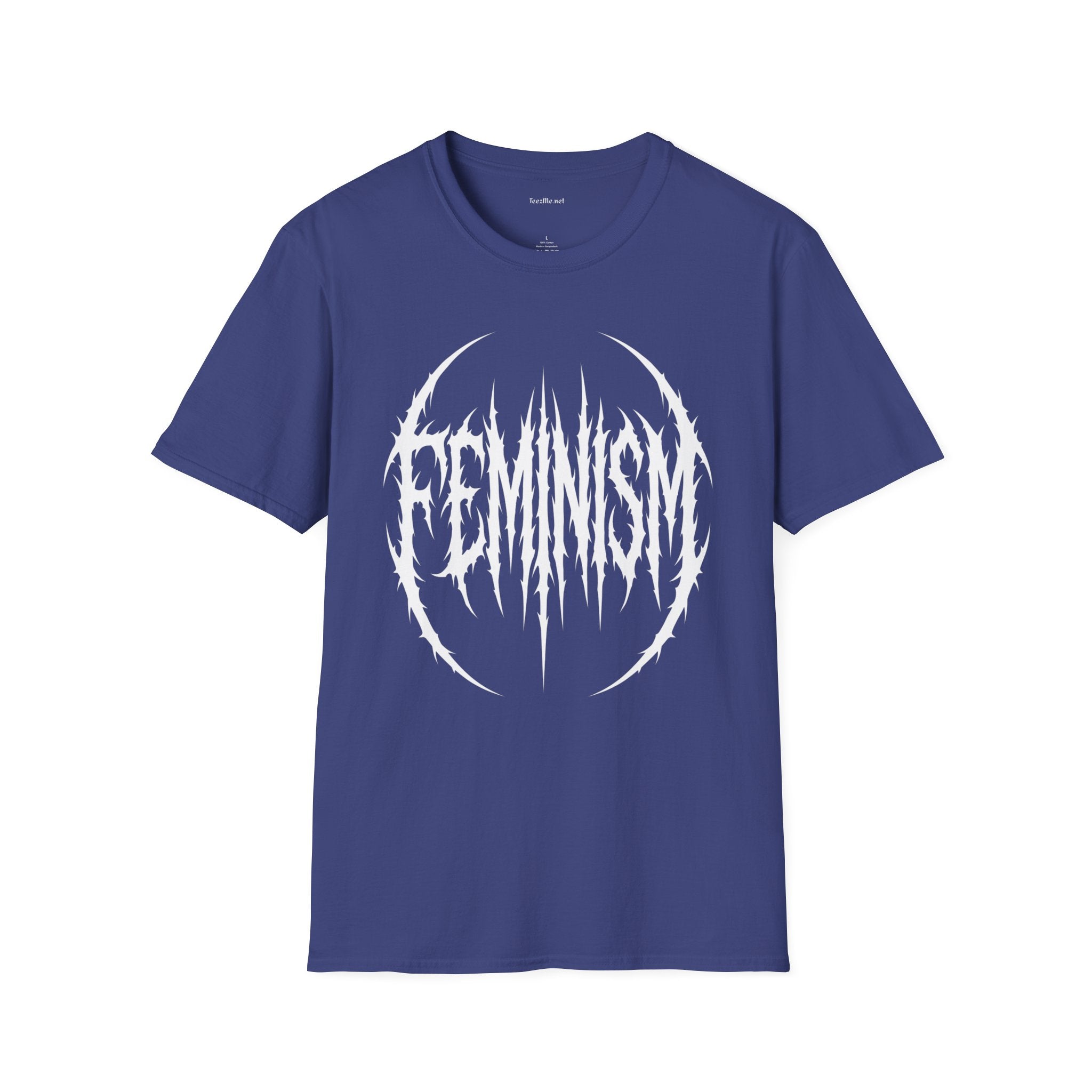 Feminism Black Metal Logo T-Shirt — Gothic Feminist Statement Tee
