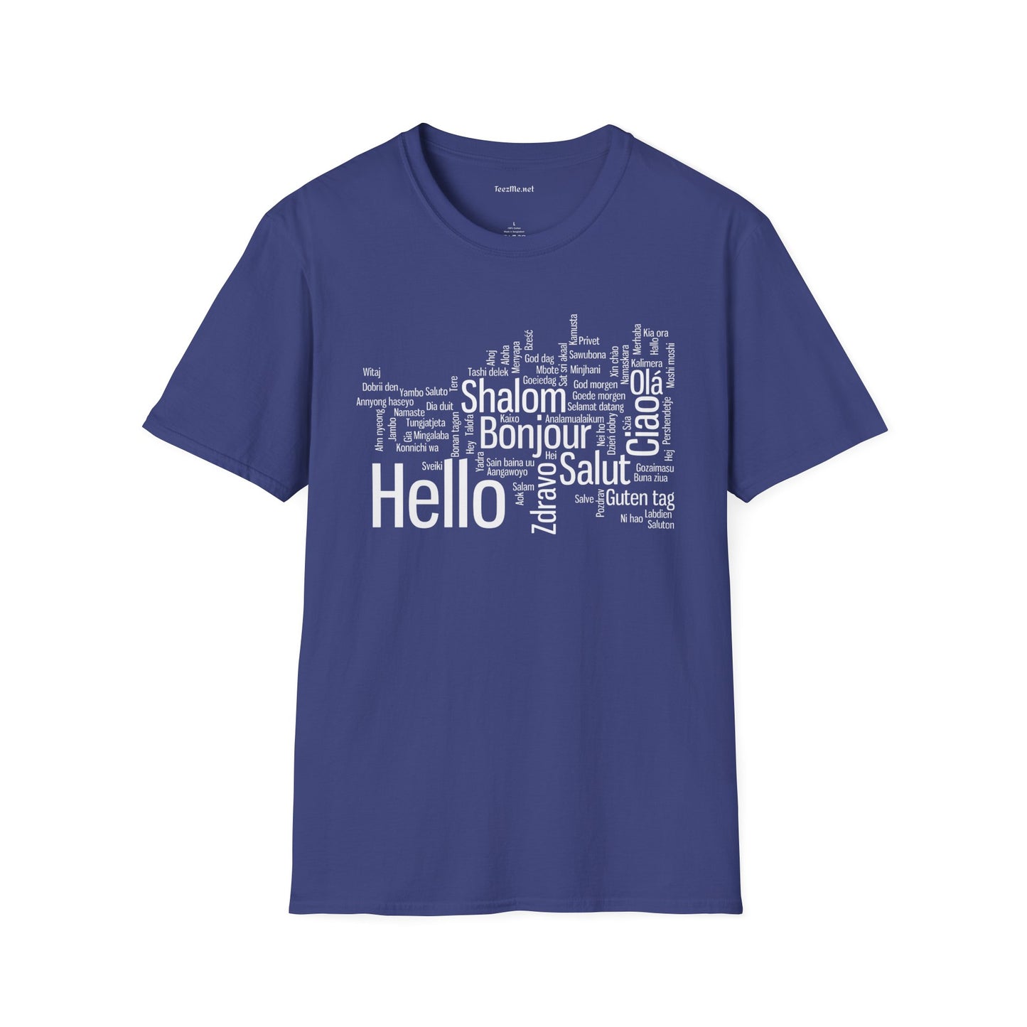 Hello (Multilingual) Unisex Softstyle T-Shirt 100% Cotton
