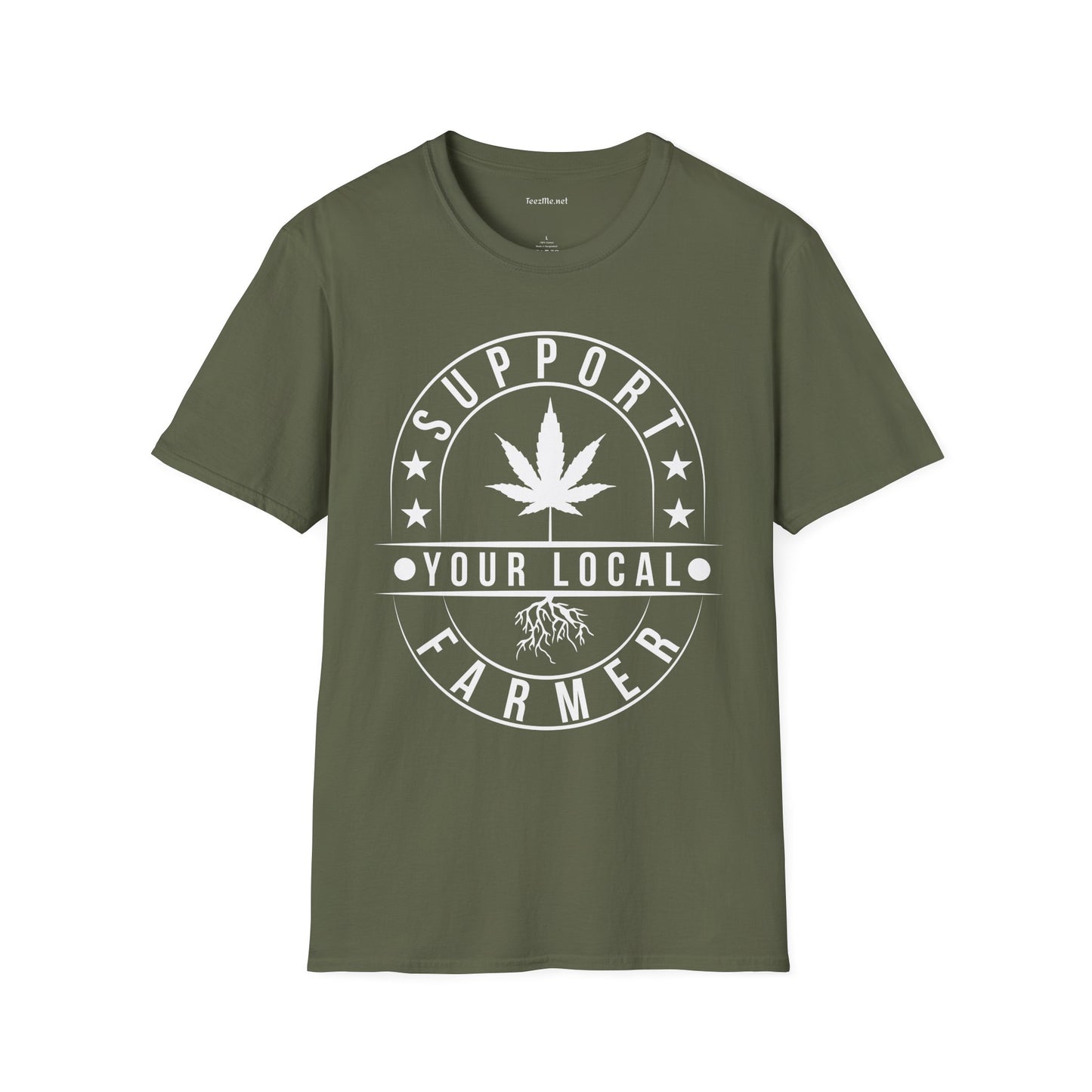 Support Your Local Farmer 420 Unisex Soft Style T-Shirt 100% Cotton Graphic