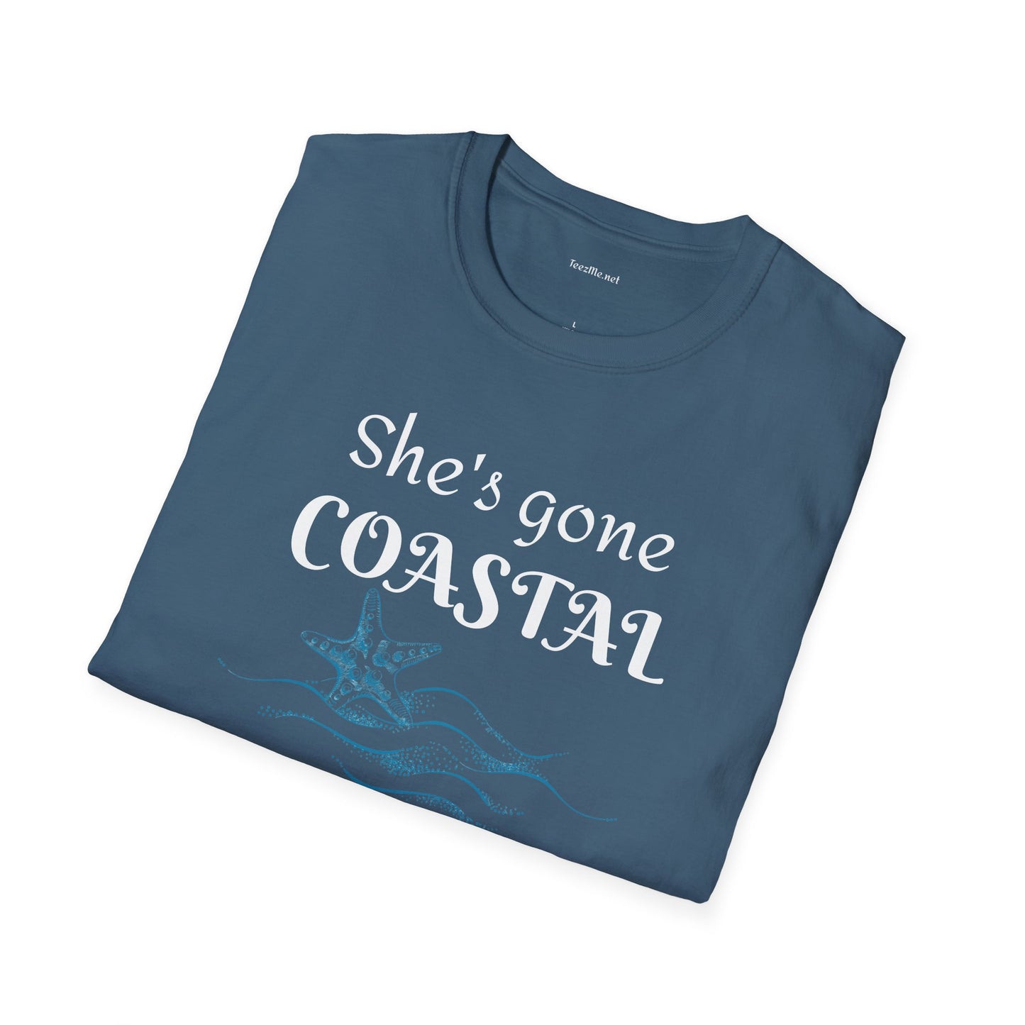 She's gone COASTAL - Unisex Softstyle T-Shirt 100% Cotton Graphic