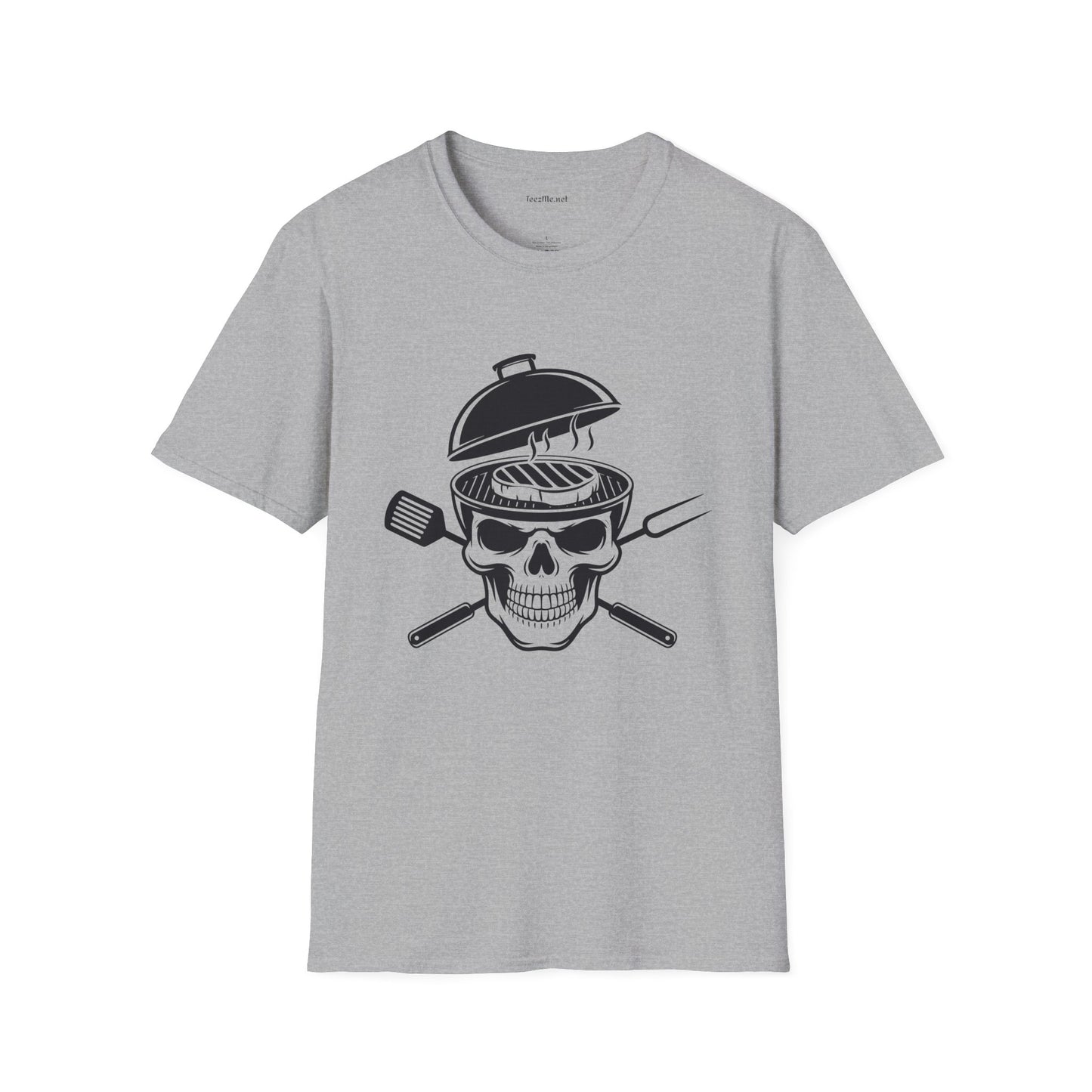Grilling Skeleton Unisex Softstyle T-Shirt 100% Cotton Graphic
