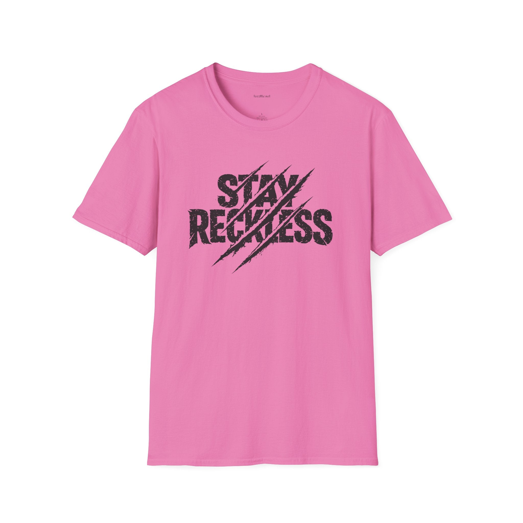 Stay Reckless T-Shirt — Distressed Claw-Mark Graphic Tee