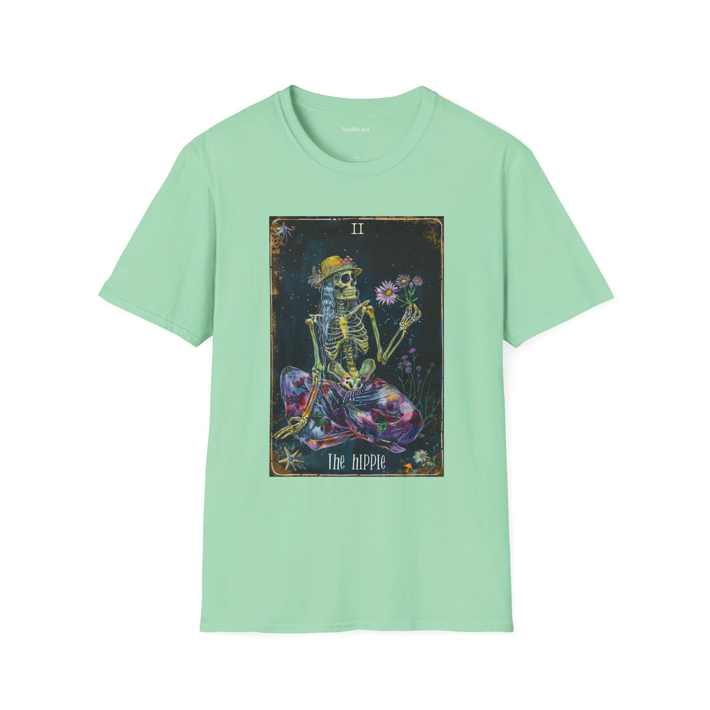 The Hippie Tarot Card Unisex Softstyle T-Shirt 100% Cotton Graphic