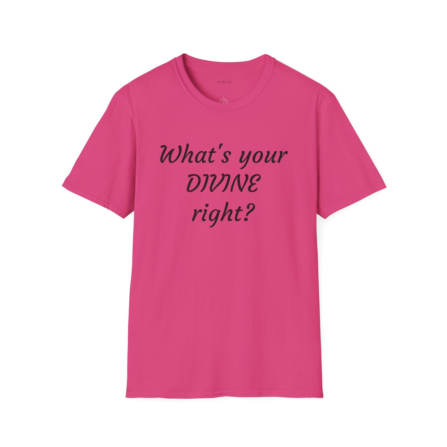 What's your DIVINE right? - Unisex Softstyle T-Shirt 100% Cotton Graphic