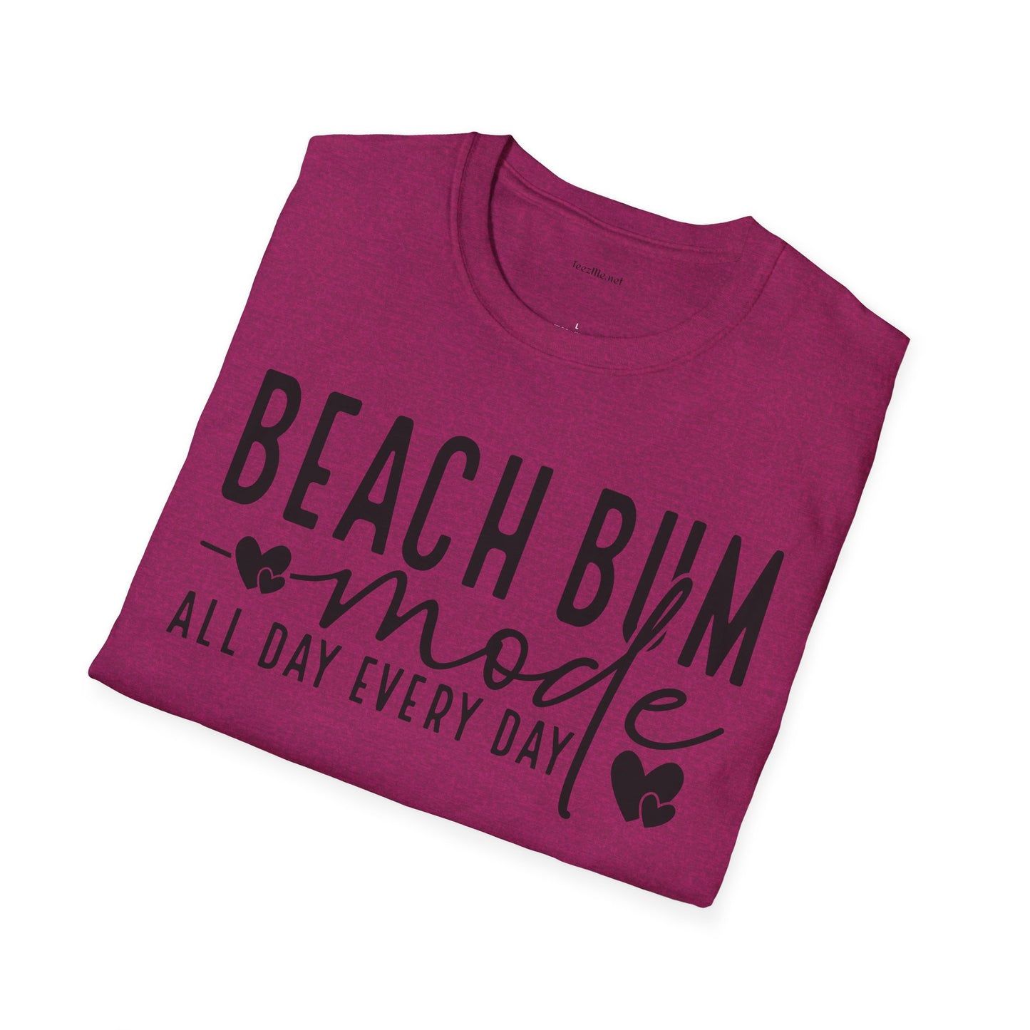 Beach Bum - Unisex Softstyle T-Shirt 100% Cotton Graphic