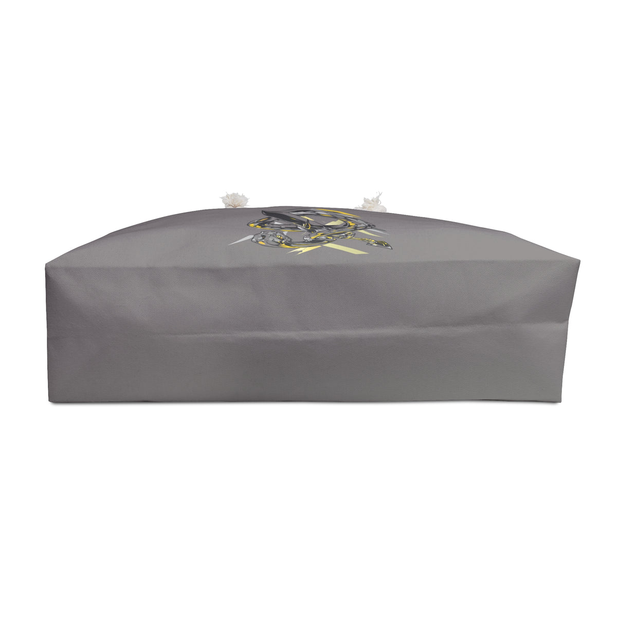Abstract Snake Spear & Coil Weekender Bag — Gray Travel Tote
