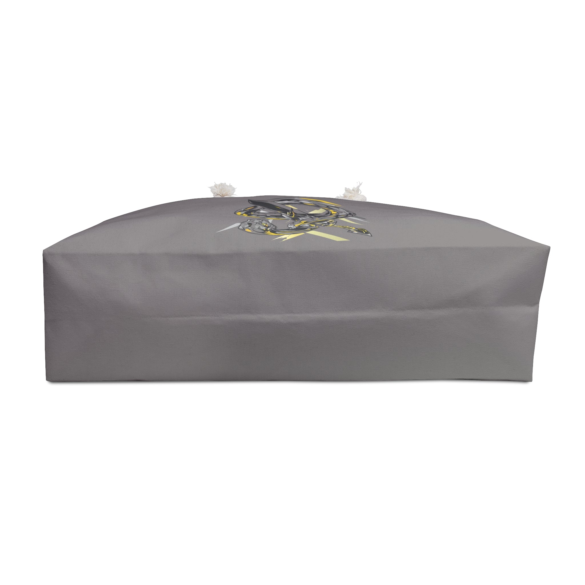 Abstract Snake Spear & Coil Weekender Bag — Gray Travel Tote