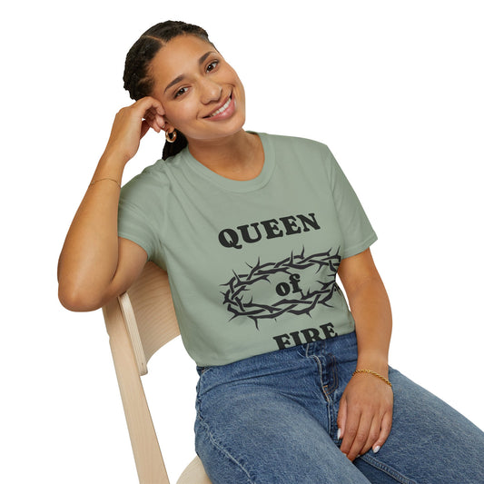 Queen of Fire - Unisex Softstyle T-Shirt 100% Cotton Graphic