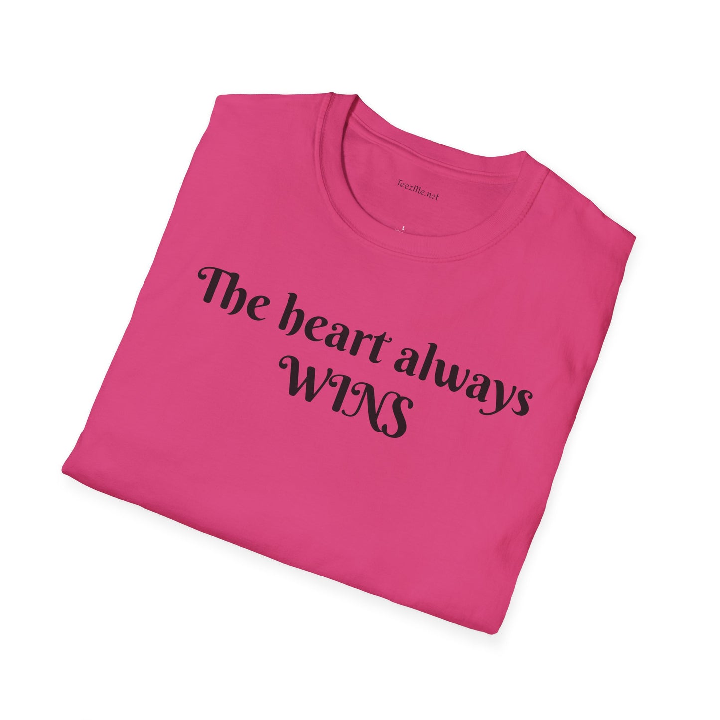 The heart always wins - Unisex Softstyle T-Shirt 100% Cotton Graphic