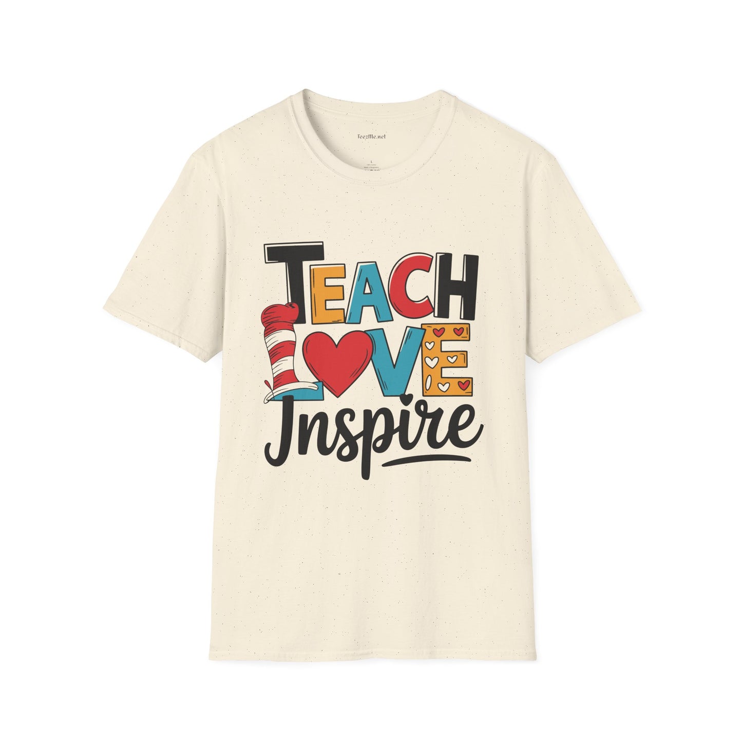 Teach Love Inspire Unisex Soft Style T-Shirt 100% Cotton Graphic