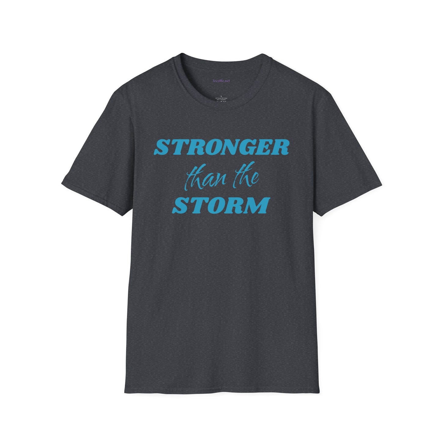 Stronger than the Storm Ovarian Cancer Unisex Softstyle T-Shirt 100% Cotton Graphic