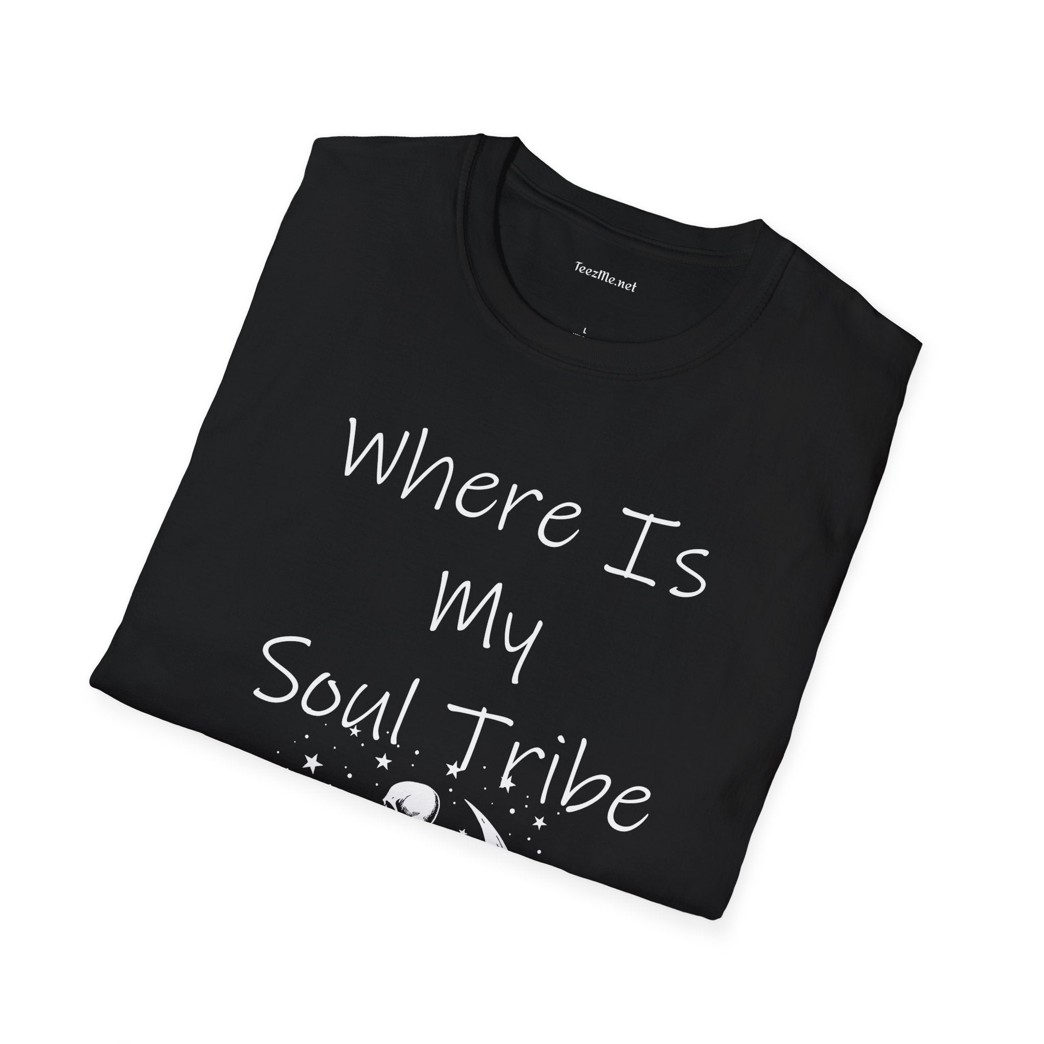 Where Is My Soul Tribe with Skeleton Unisex Soft Style T-Shirt 100% Cotton Graphic