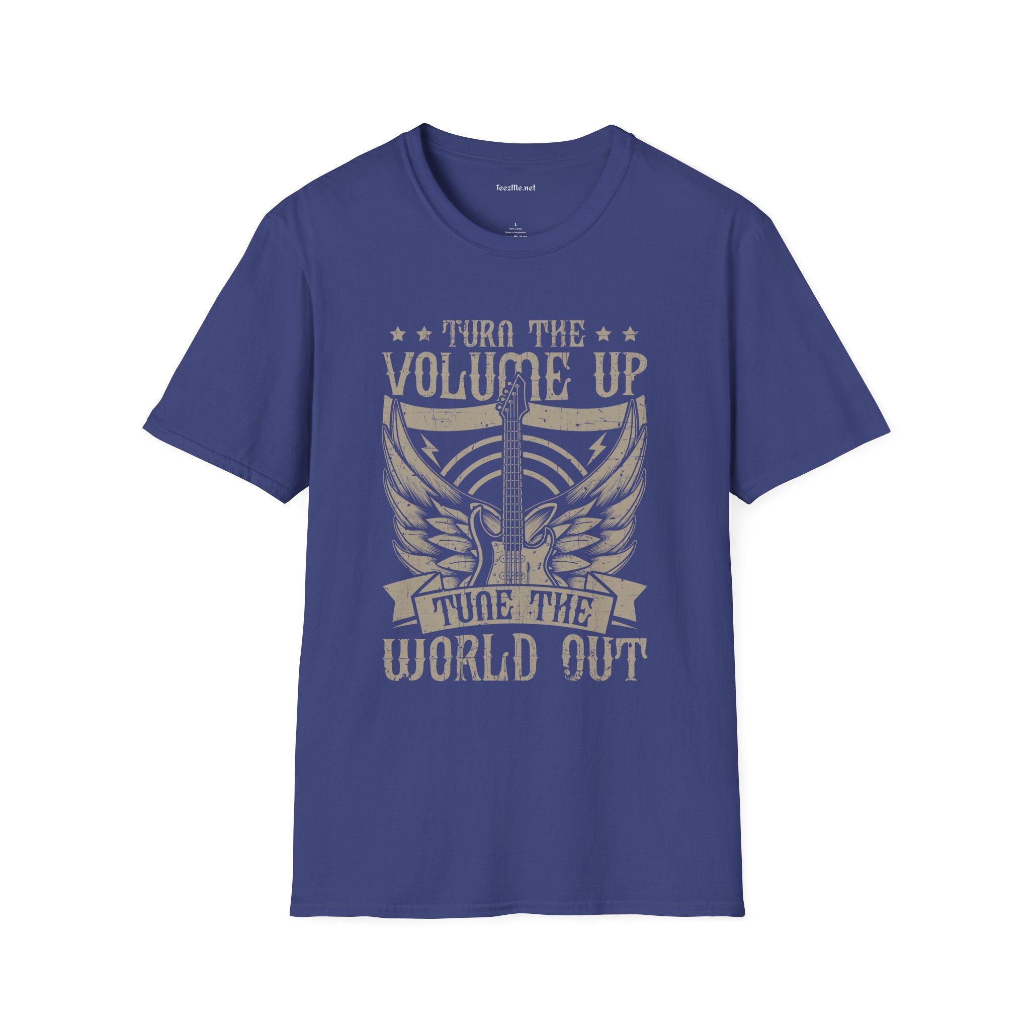 Turn the Volume Up Unisex SoftStyle T-Shirt 100% Cotton Graphic Music