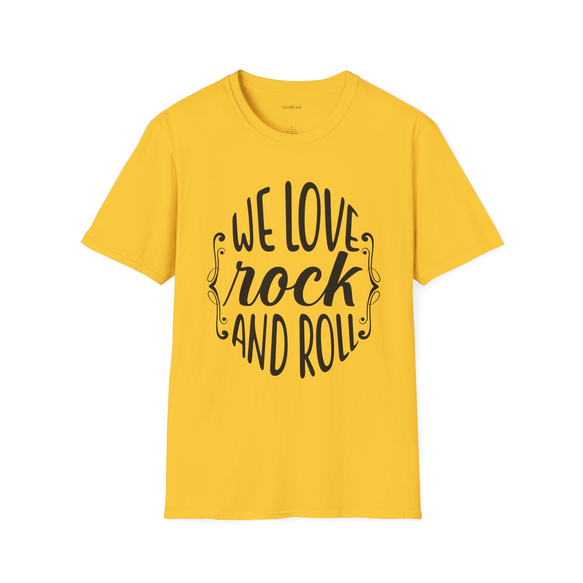 We Love Rock and Roll  - Unisex Softstyle T-Shirt 100% Cotton Graphic
