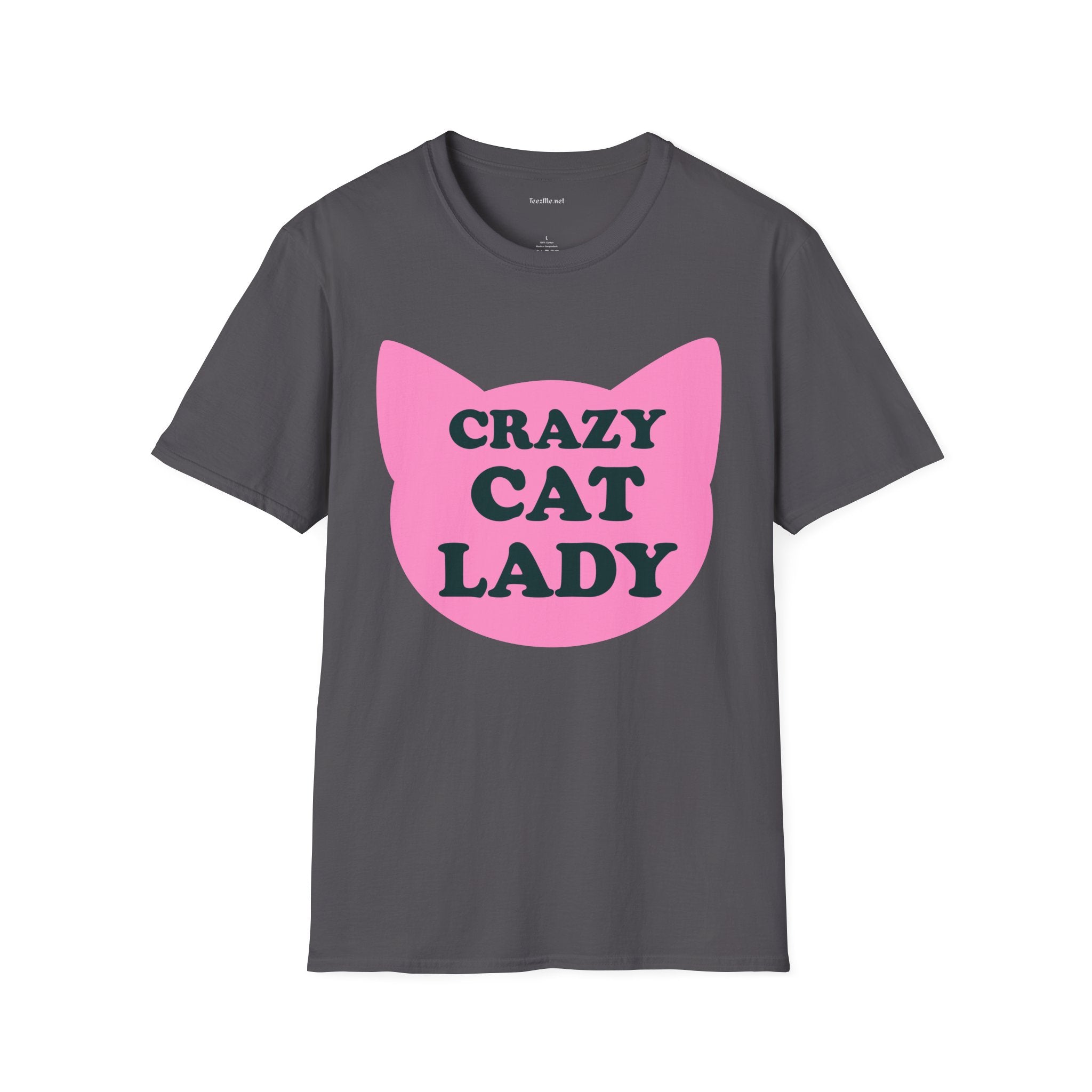 Crazy Cat Lady Unisex Softstyle T-Shirt 100% Cotton Graphic