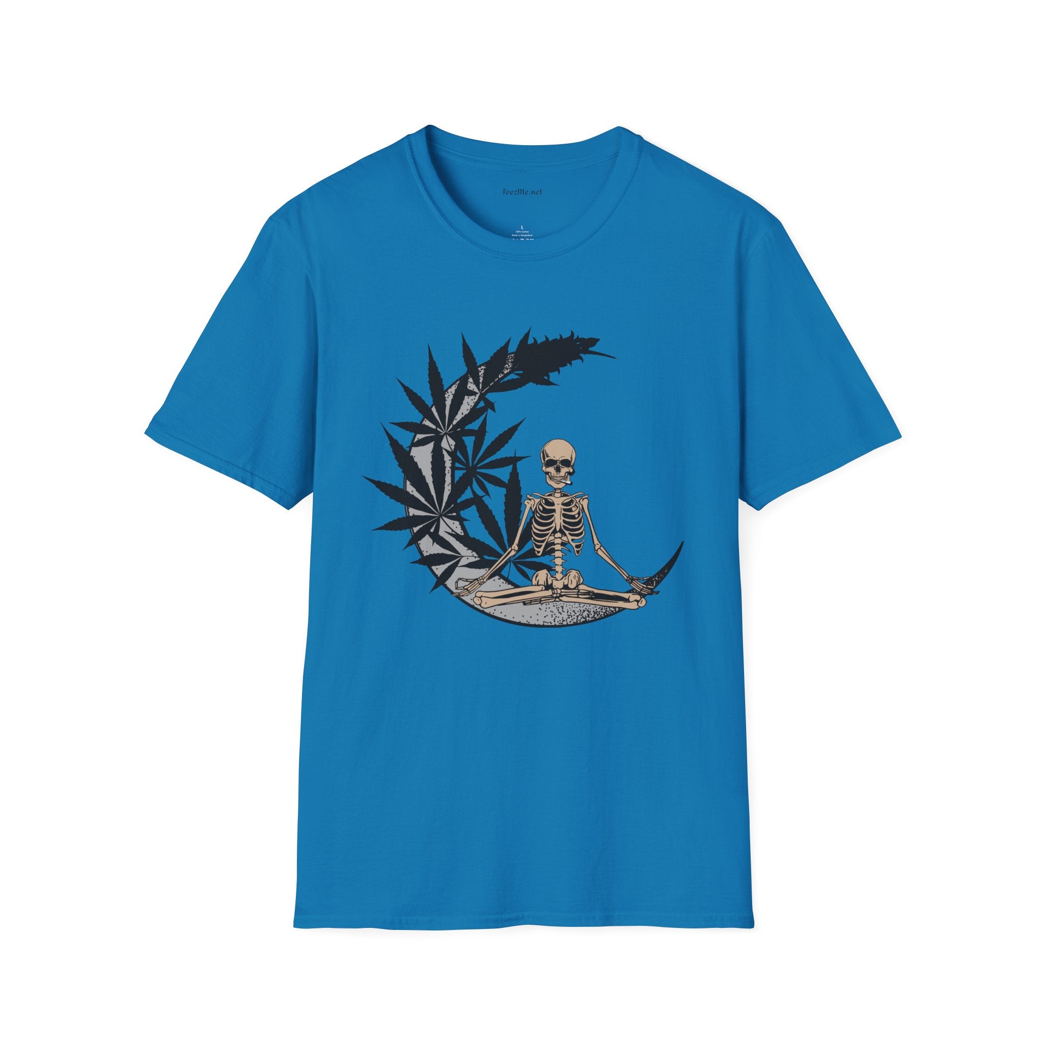 Smoking Skeleton - Unisex Softstyle T-Shirt 100% Cotton Graphic