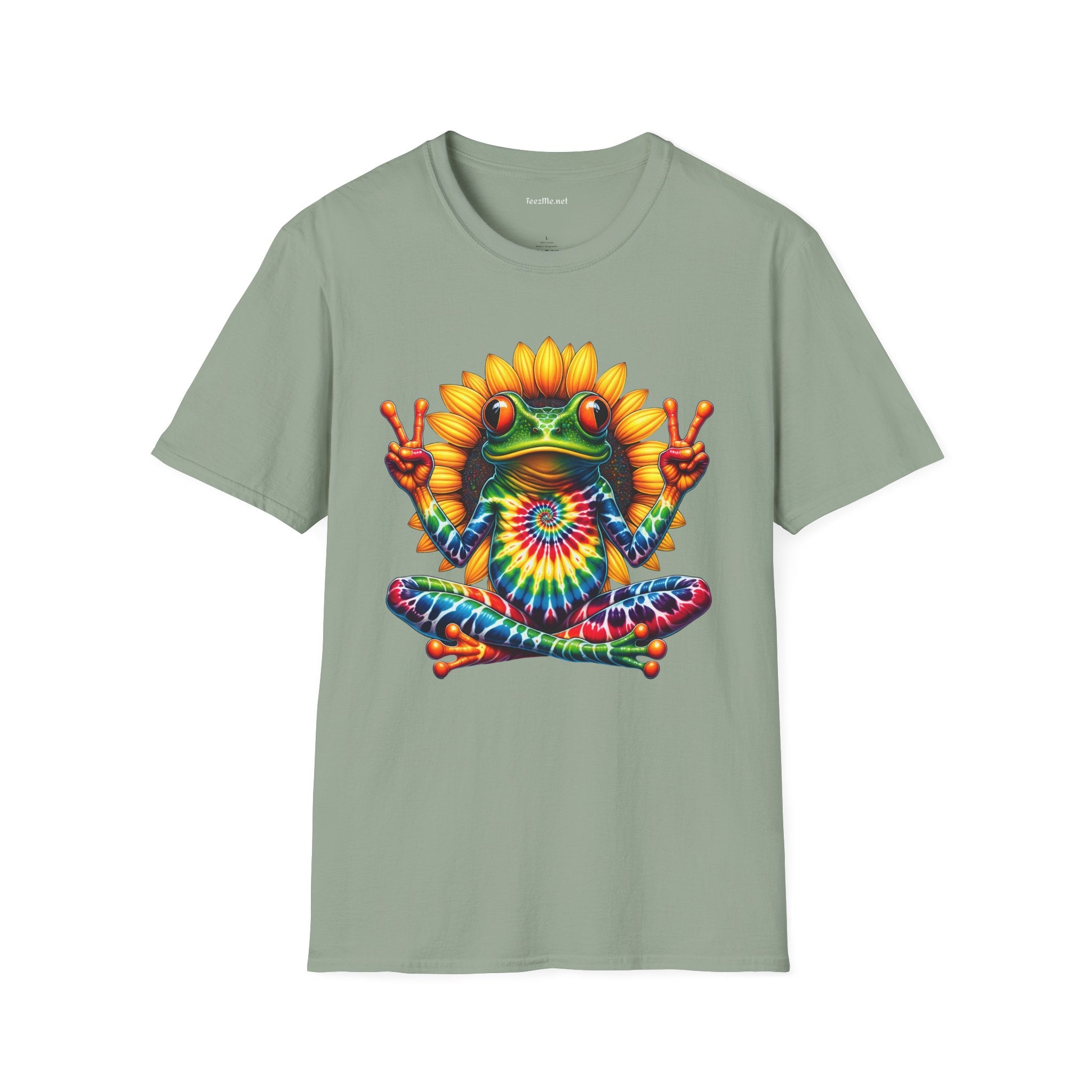 Peace Frog Tie-dye Unisex Softstyle T-Shirt 100% Cotton  #tarot