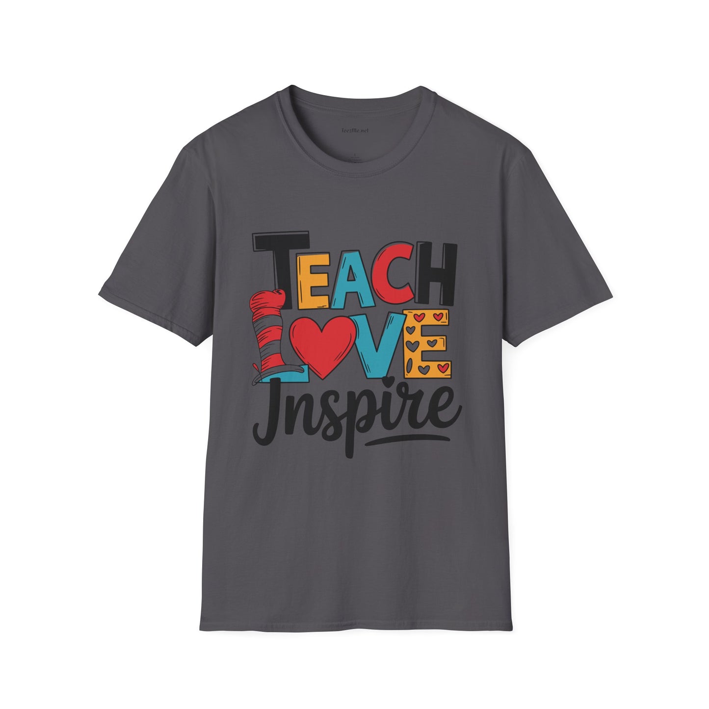 Teach Love Inspire Unisex Soft Style T-Shirt 100% Cotton Graphic