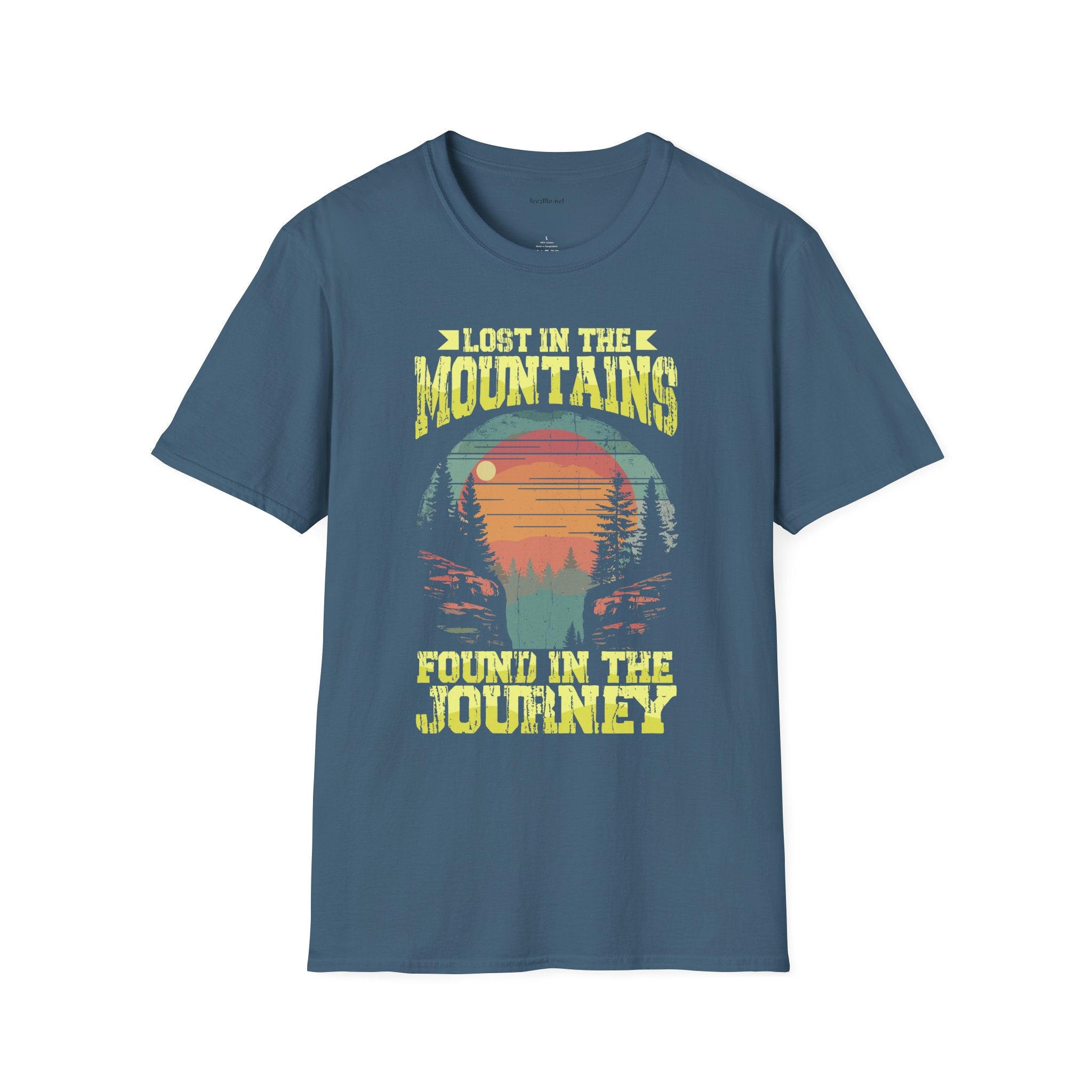 Lost in the Mountain - Unisex Softstyle T-Shirt 100% Cotton Graphic