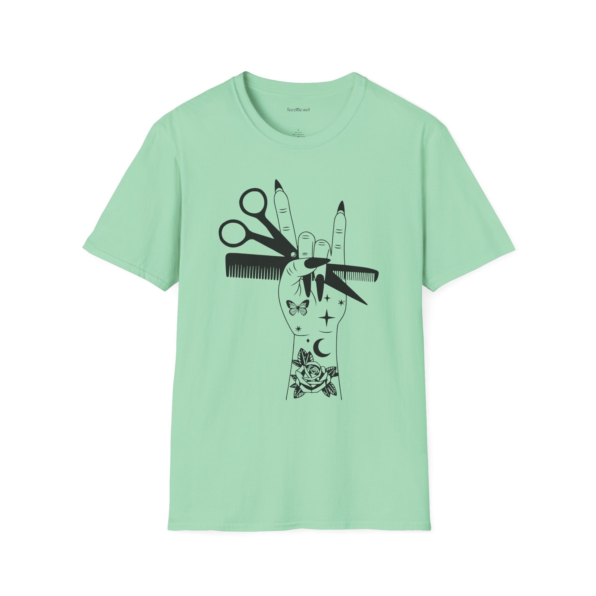Hairstylist Boho Unisex Softstyle T-Shirt 100% Cotton Graphic