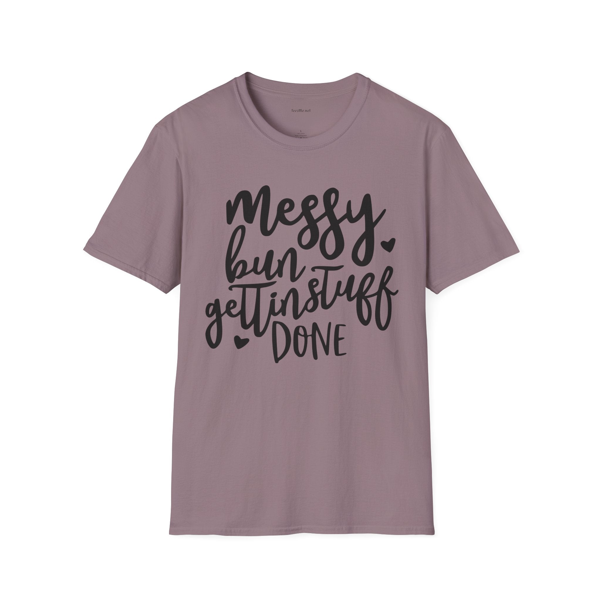 Messy Bun  - Unisex Softstyle T-Shirt 100% Cotton Graphic