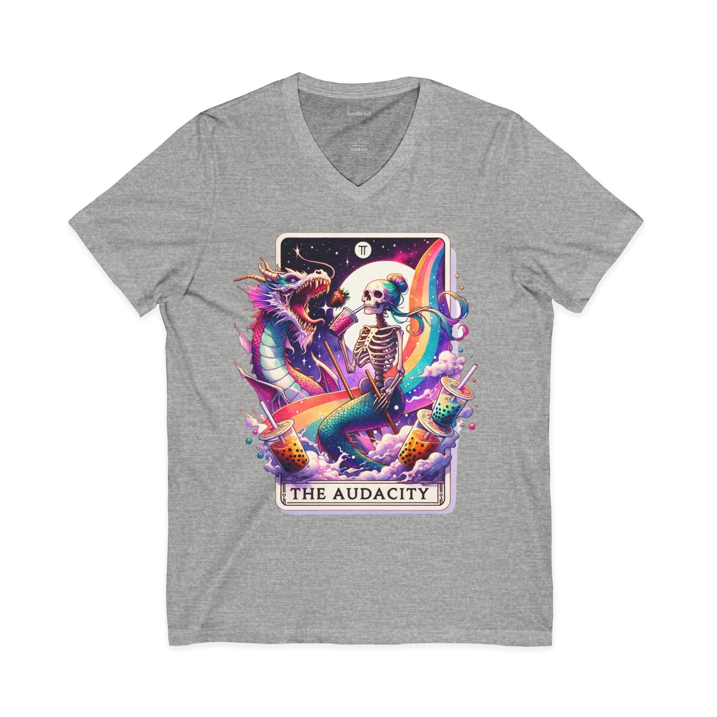 The Audacity Tarot Card Unisex Jersey Short Sleeve V-Neck Tee