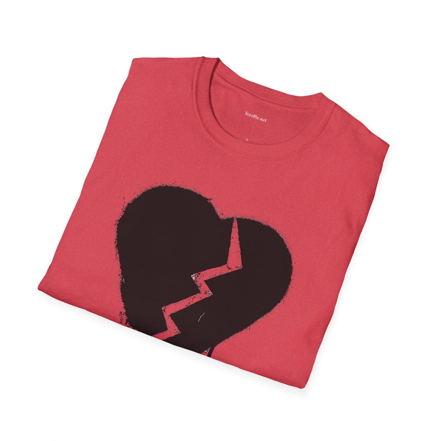 Broken Heart  - Unisex Softstyle T-Shirt 100% Cotton Graphic