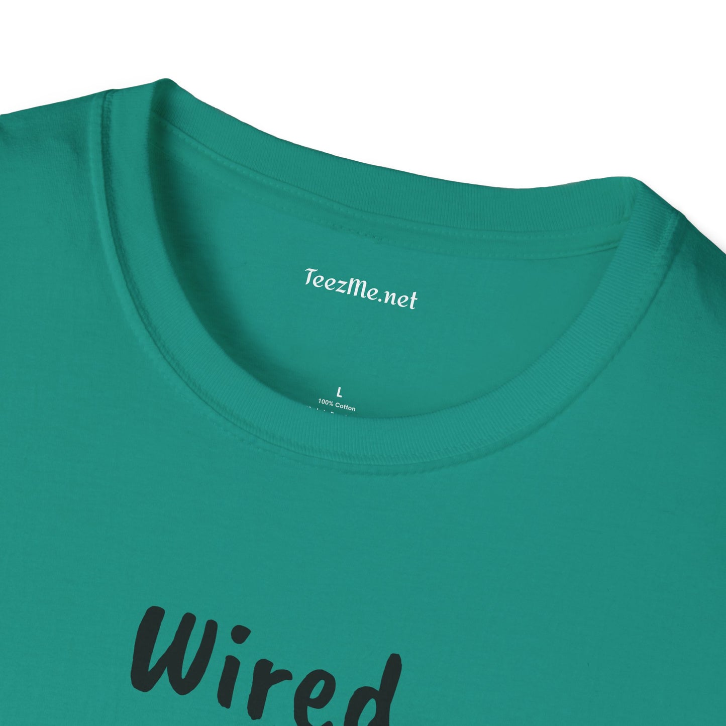 Wired but Tired - Unisex Softstyle T-Shirt 100% Cotton Graphic