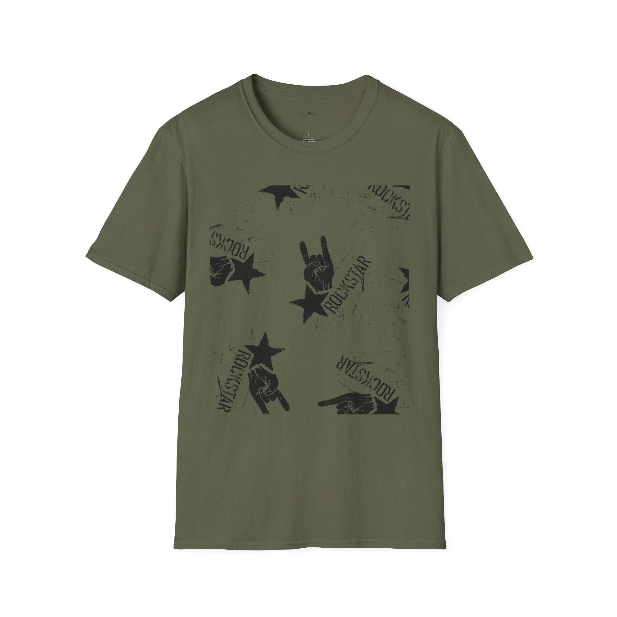 ROCK STAR illustation - Unisex Softstyle T-Shirt 100% Cotton Graphic