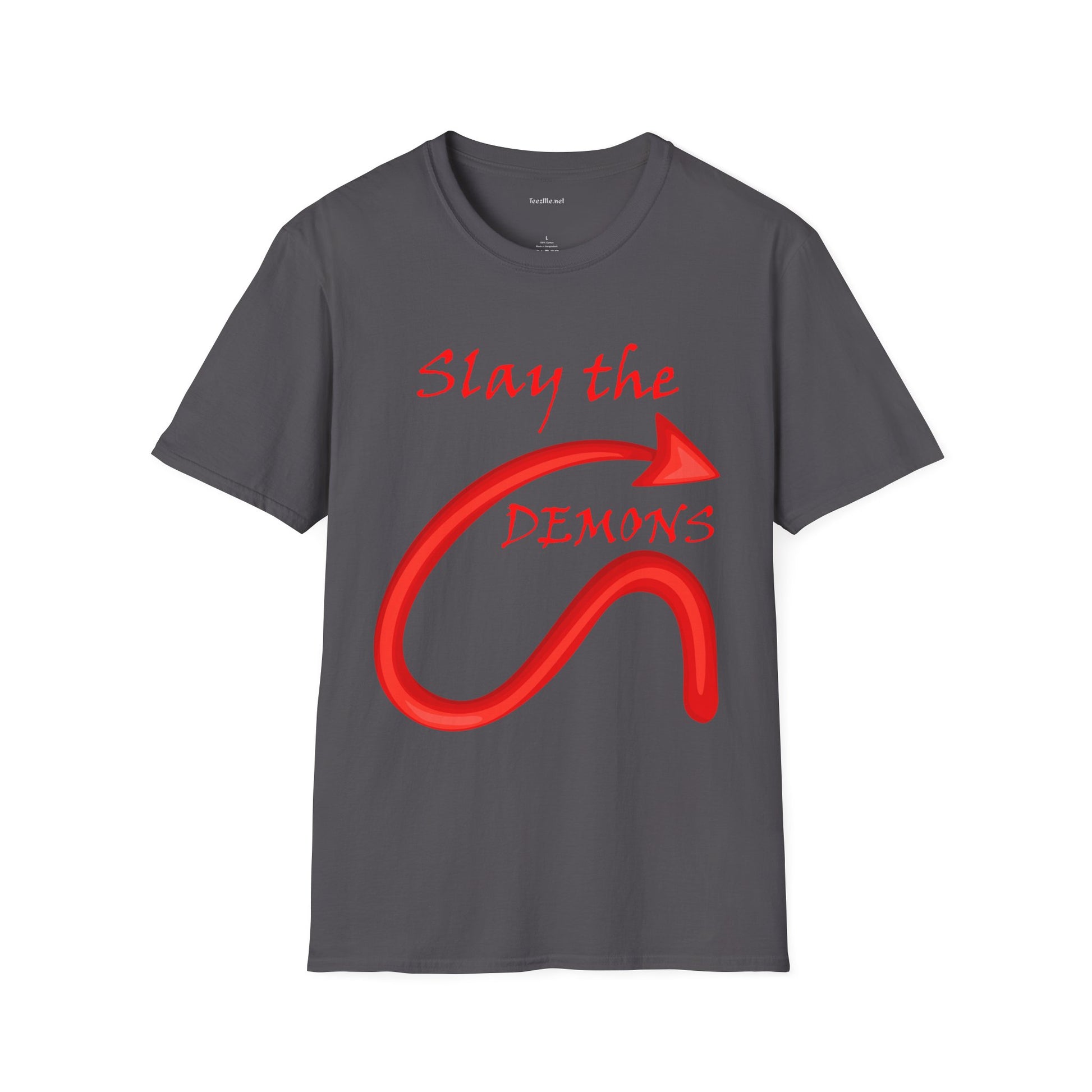 Slay the DEMONS - Unisex Softstyle T-Shirt 100% Cotton Graphic