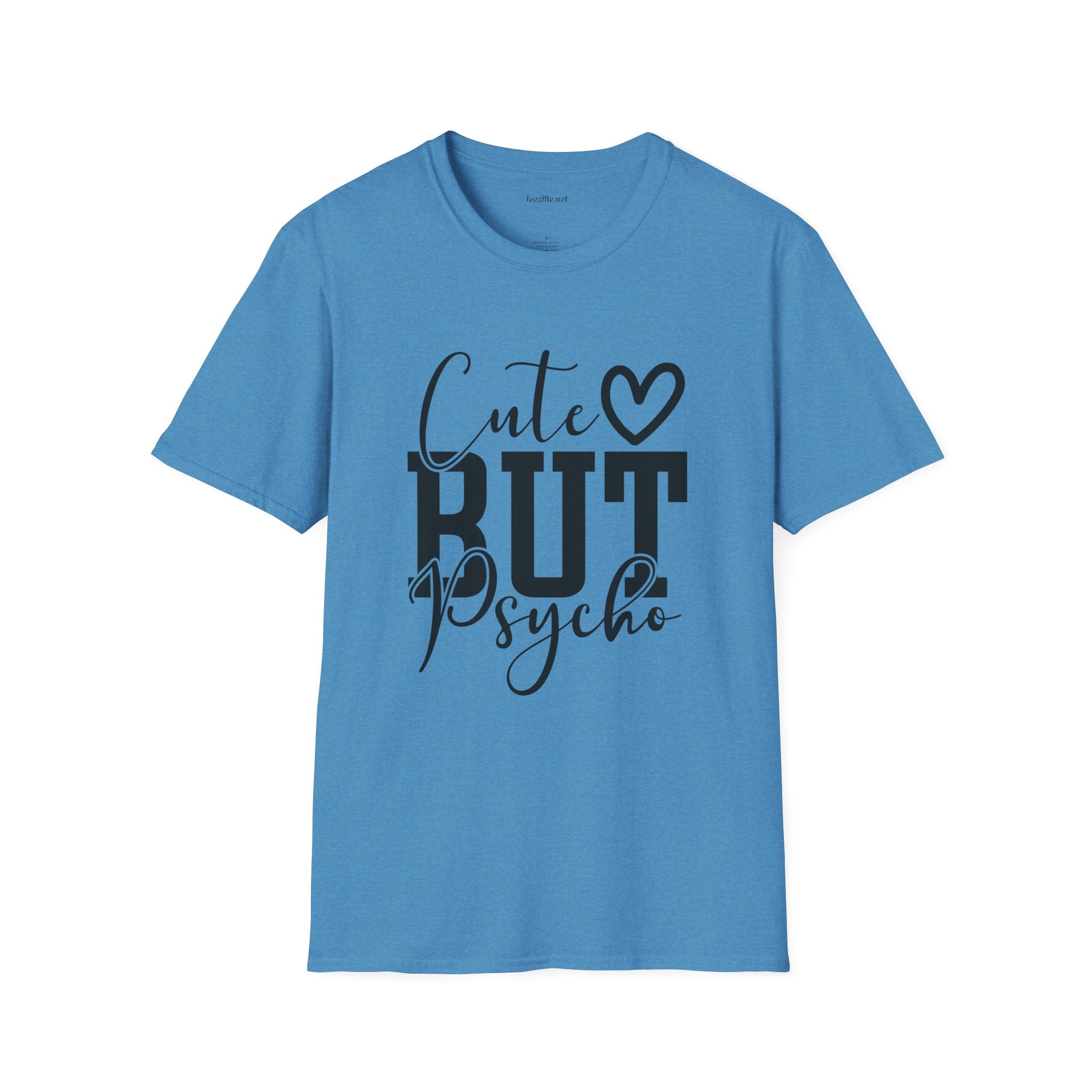 Cute but Psycho 01 Unisex Softstyle T-Shirt 100% Cotton Graphic