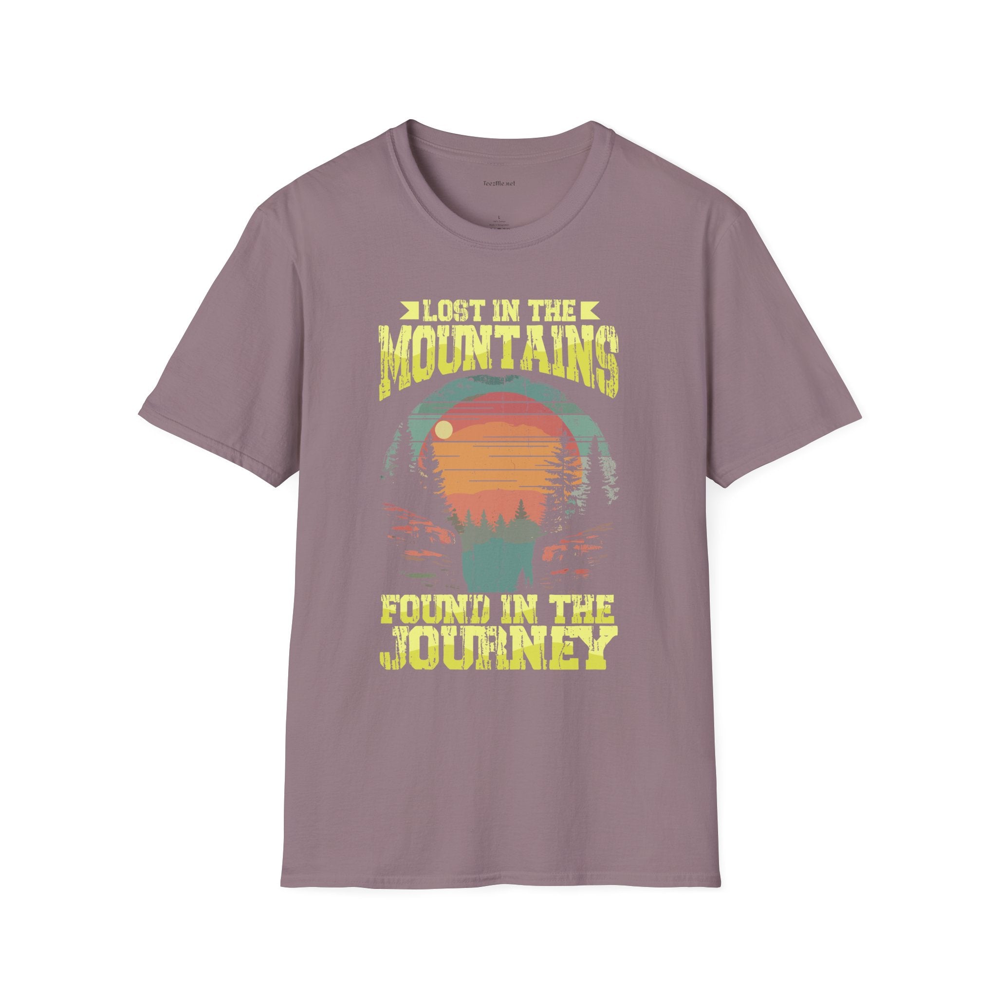 Lost in the Mountain - Unisex Softstyle T-Shirt 100% Cotton Graphic