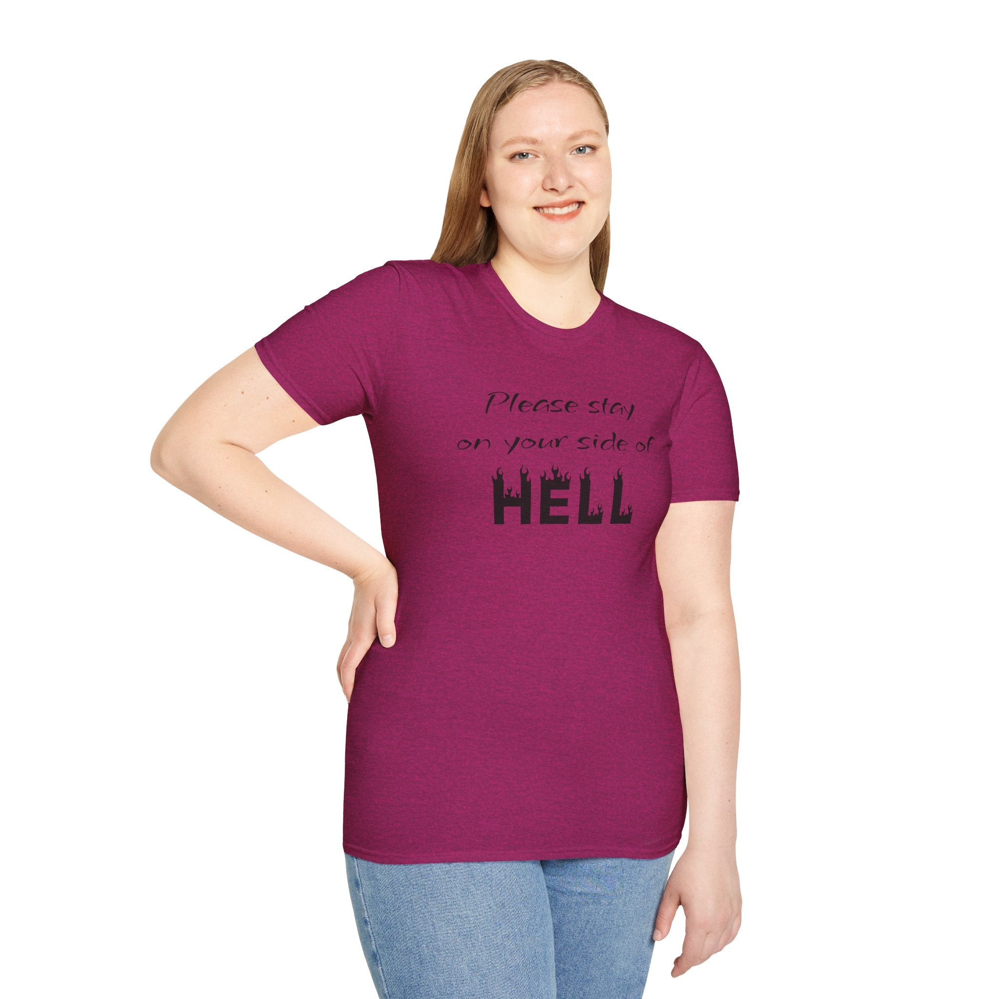 Your side of HELL  - Unisex Softstyle T-Shirt 100% Cotton Graphic