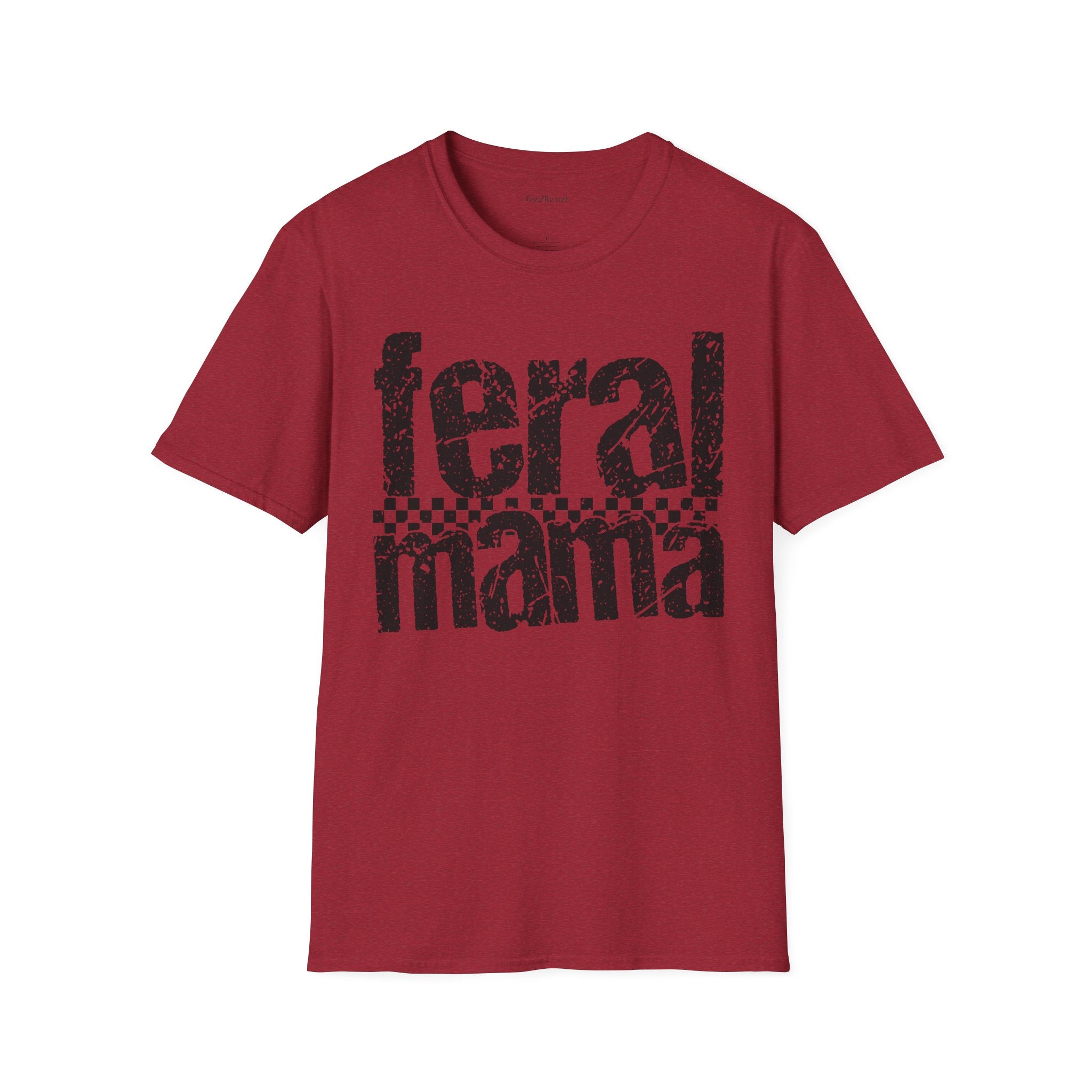 Feral Mama 01 Unisex SoftStyle T-Shirt 100% Cotton Graphic