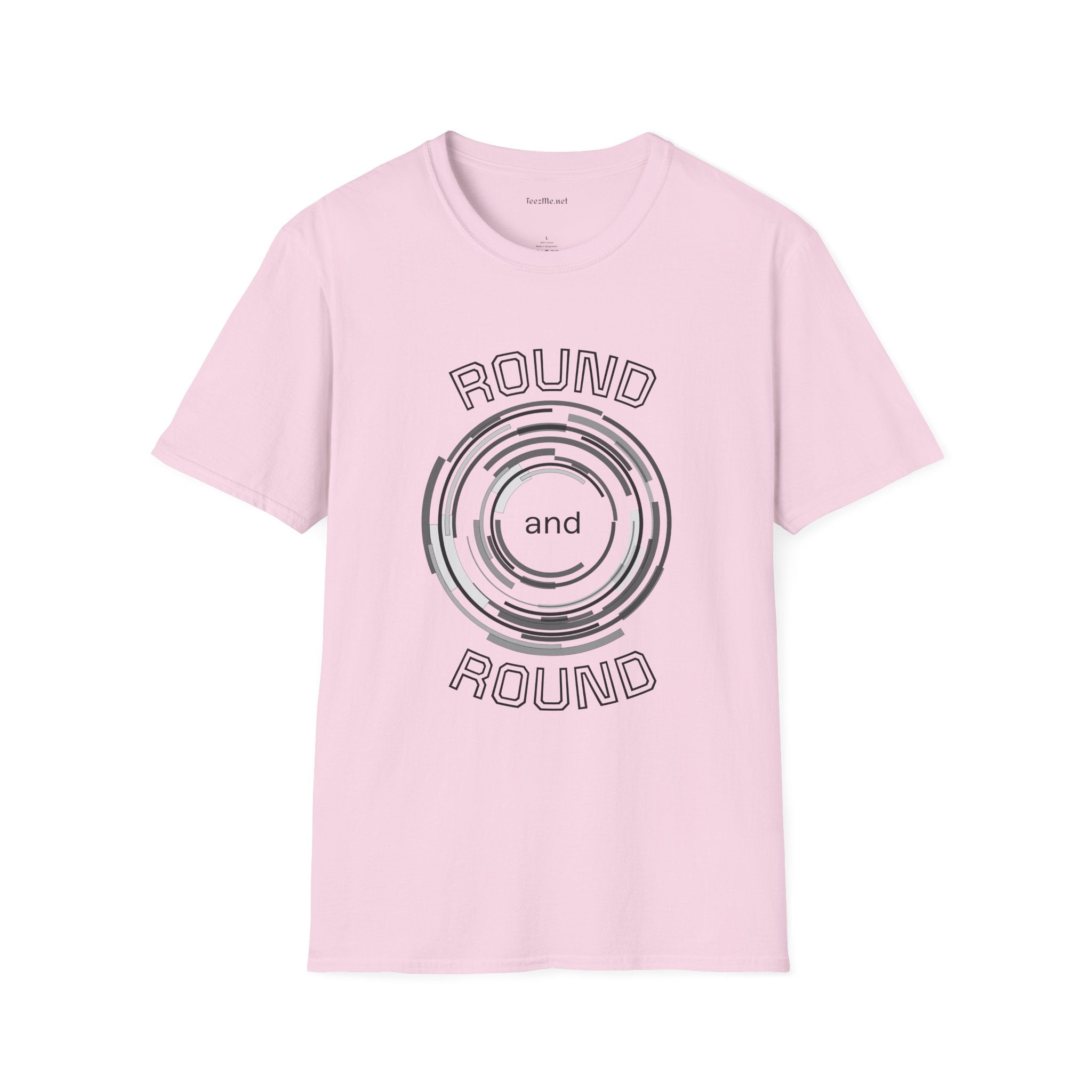 Round and Round - Unisex Softstyle T-Shirt 100% Cotton Graphic