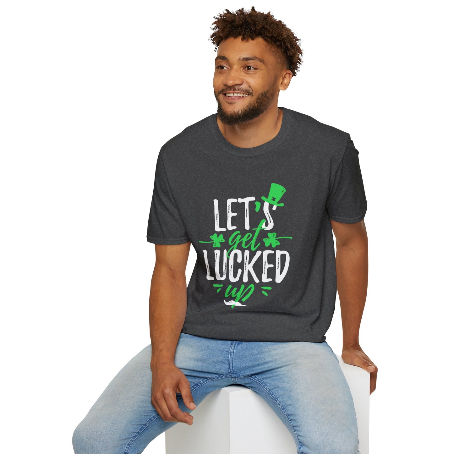 Let's Get Lucked Unisex Softstyle T-Shirt 100% Cotton Graphic
