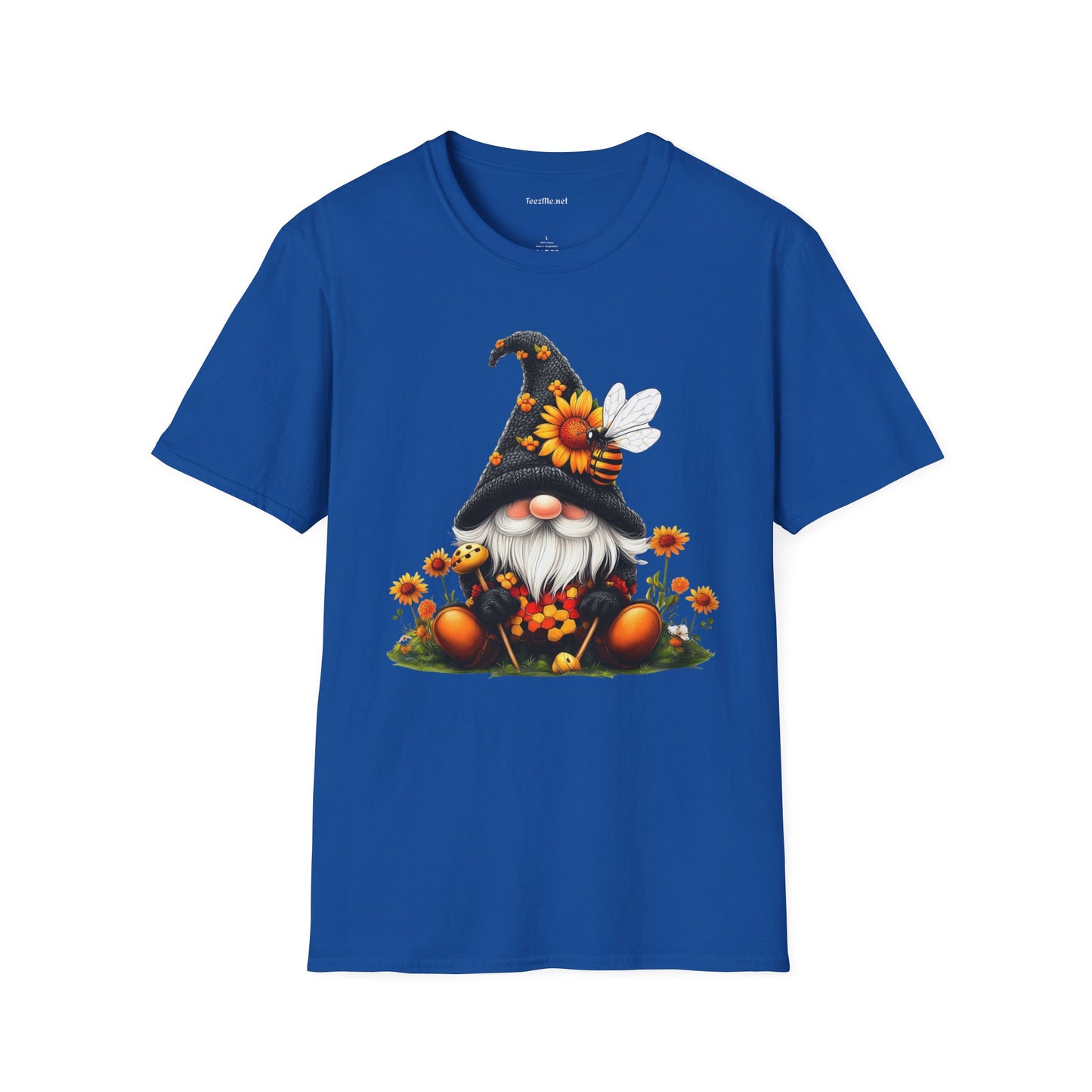 Honey Bee Gnome 03 Unisex Softstyle T-Shirt 100% Cotton Graphic