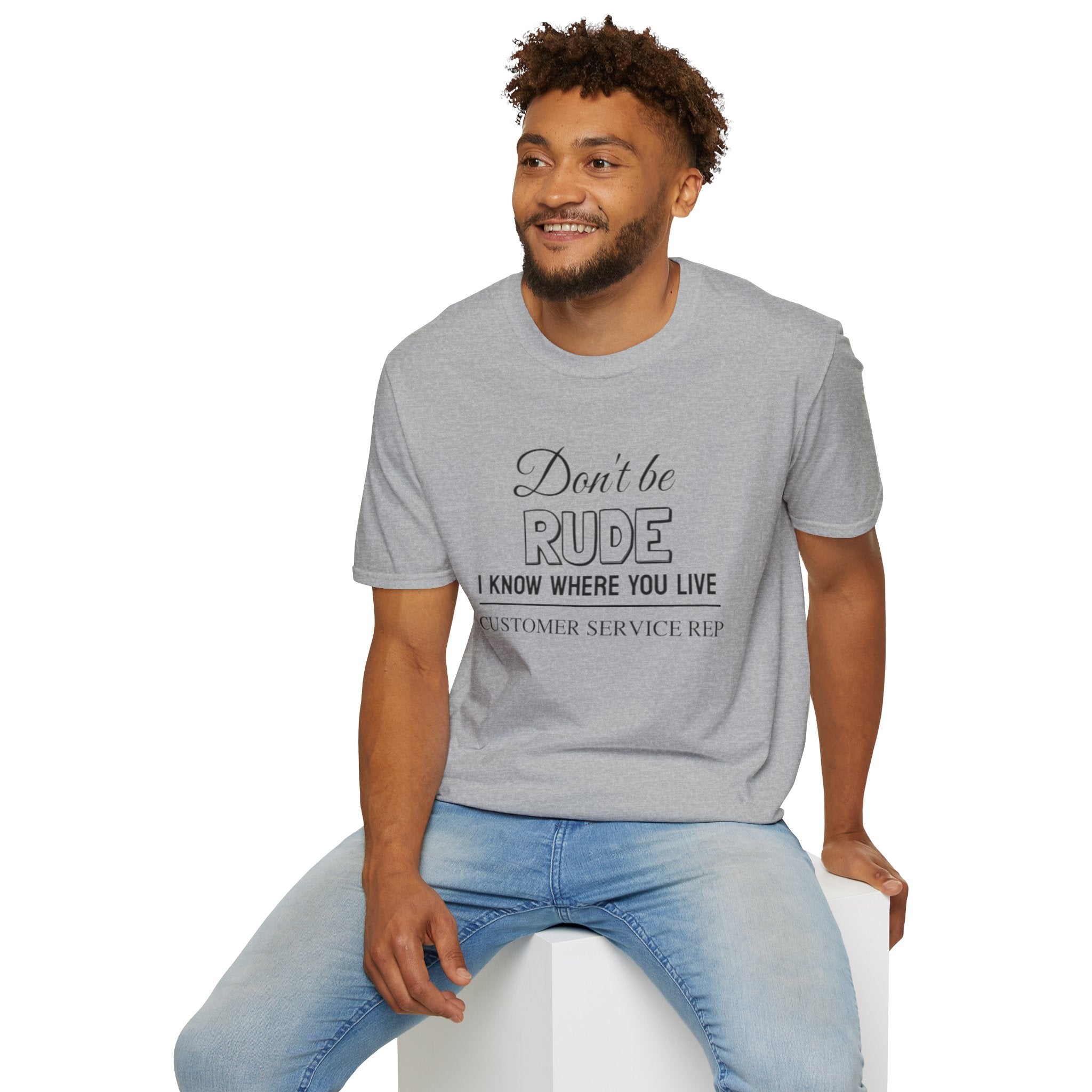 Don't be Rude  - Unisex Softstyle T-Shirt 100% Cotton Graphic
