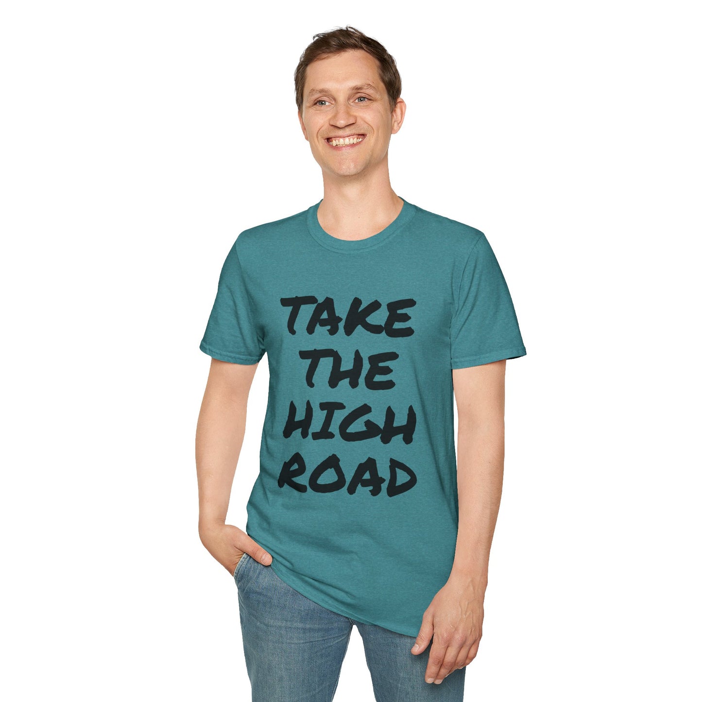 Take the High Road - Unisex Softstyle T-Shirt 100% Cotton Graphic
