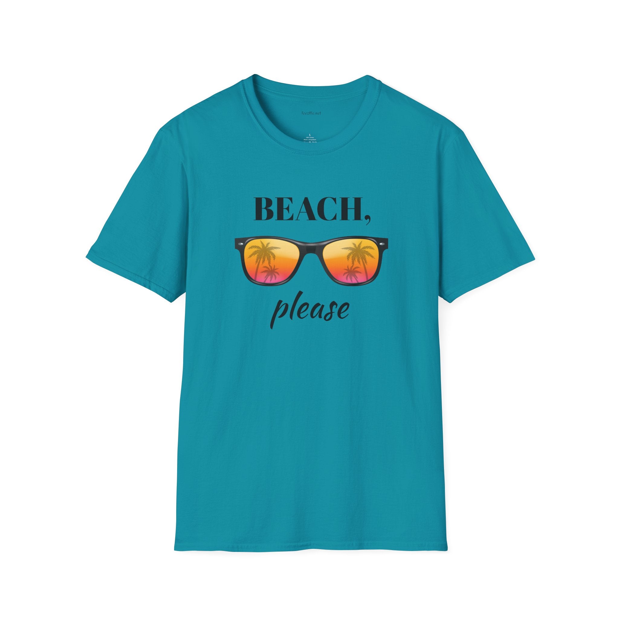 Beach please - Unisex Softstyle T-Shirt 100% Cotton Graphic
