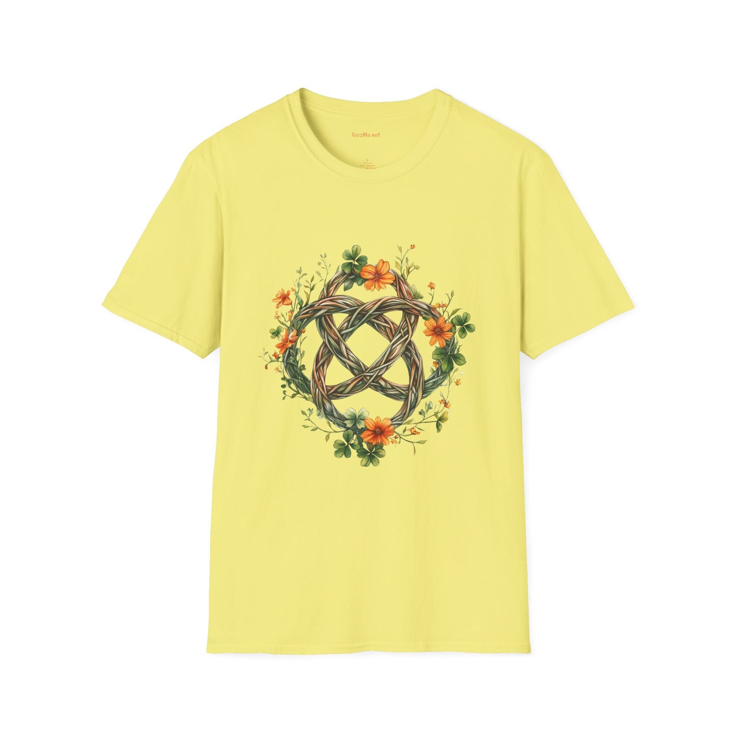 Floral Witches Knot Unisex SoftStyle T-Shirt 100% Cotton Graphic